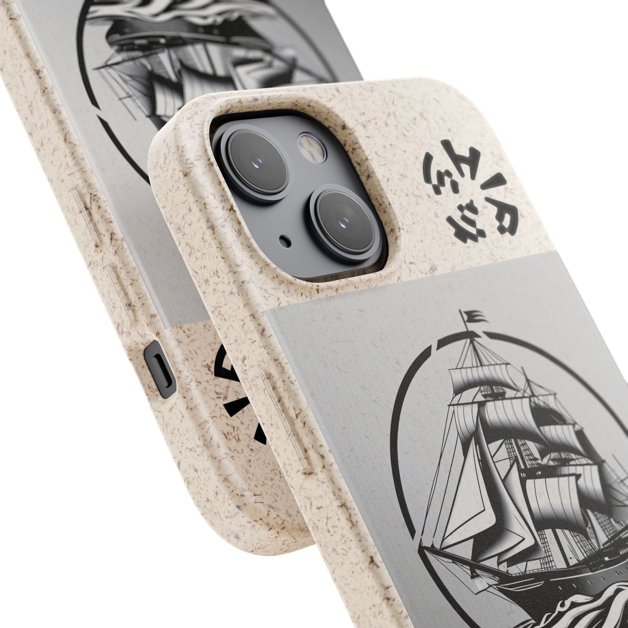 Biodegradable $SHIP Phone Case with Nautical Design - Eco-Friendly Gift for Sailors, Motivational Decor, Unique Present for Sea Lovers