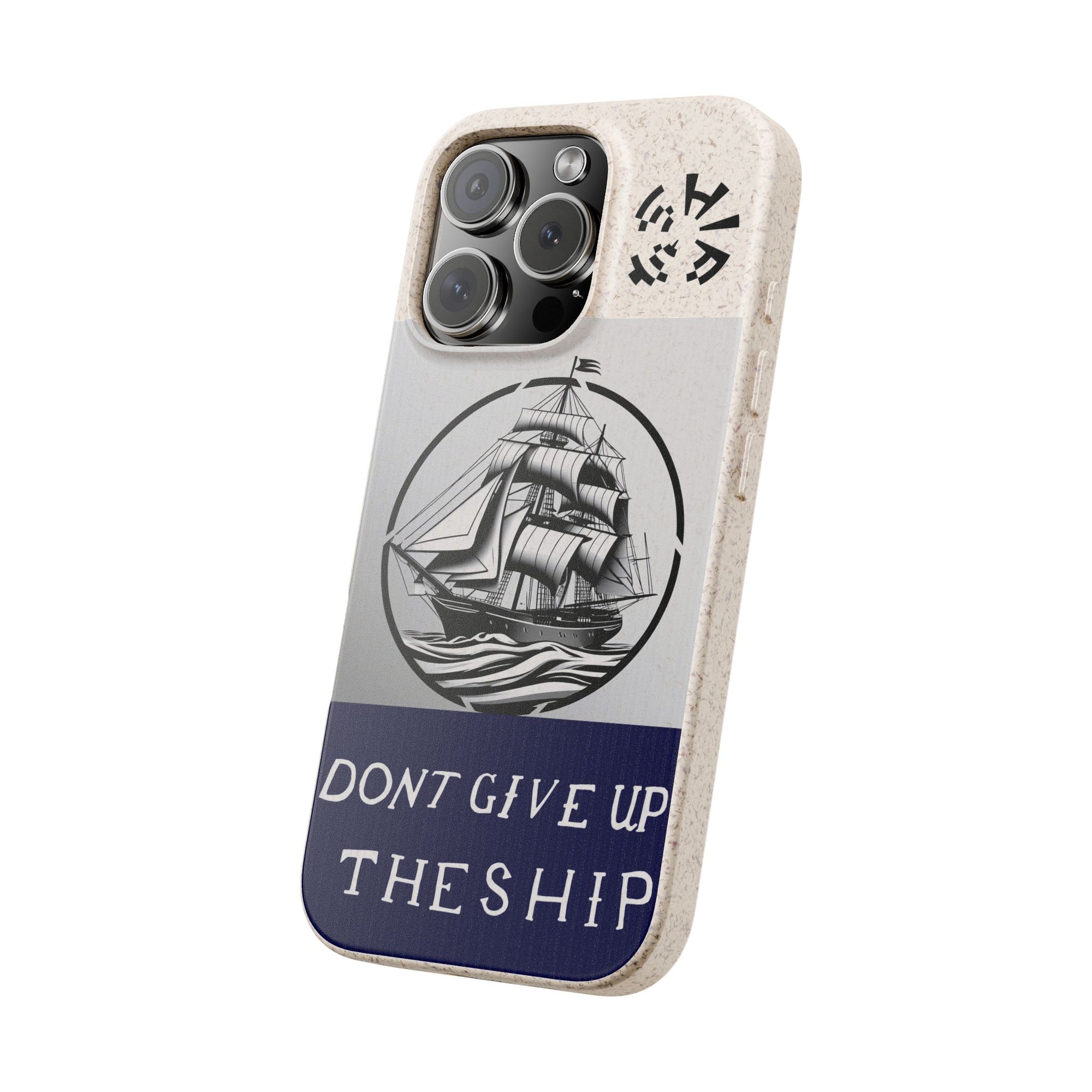 Biodegradable $SHIP Phone Case with Nautical Design - Eco-Friendly Gift for Sailors, Motivational Decor, Unique Present for Sea Lovers