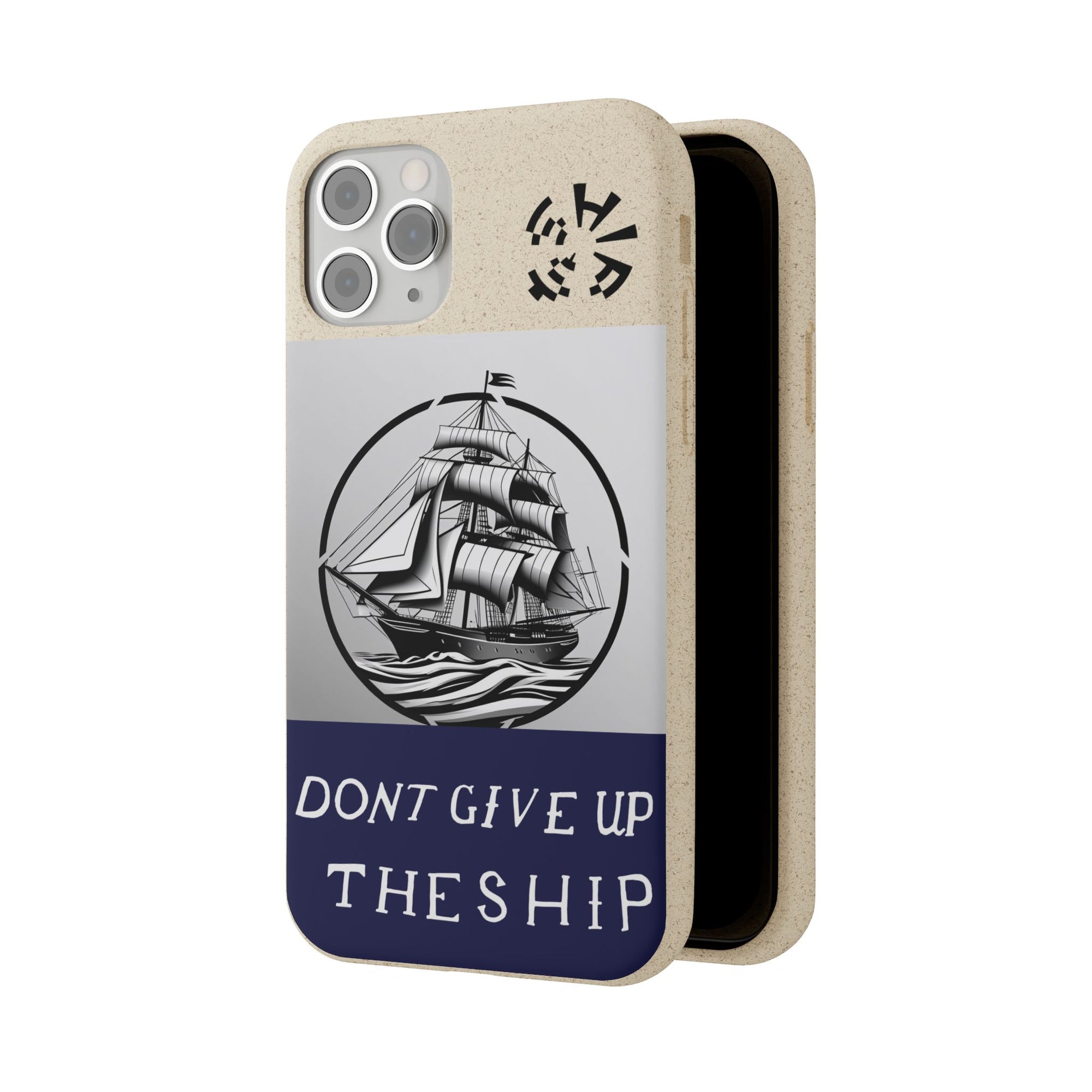 Biodegradable $SHIP Phone Case with Nautical Design - Eco-Friendly Gift for Sailors, Motivational Decor, Unique Present for Sea Lovers
