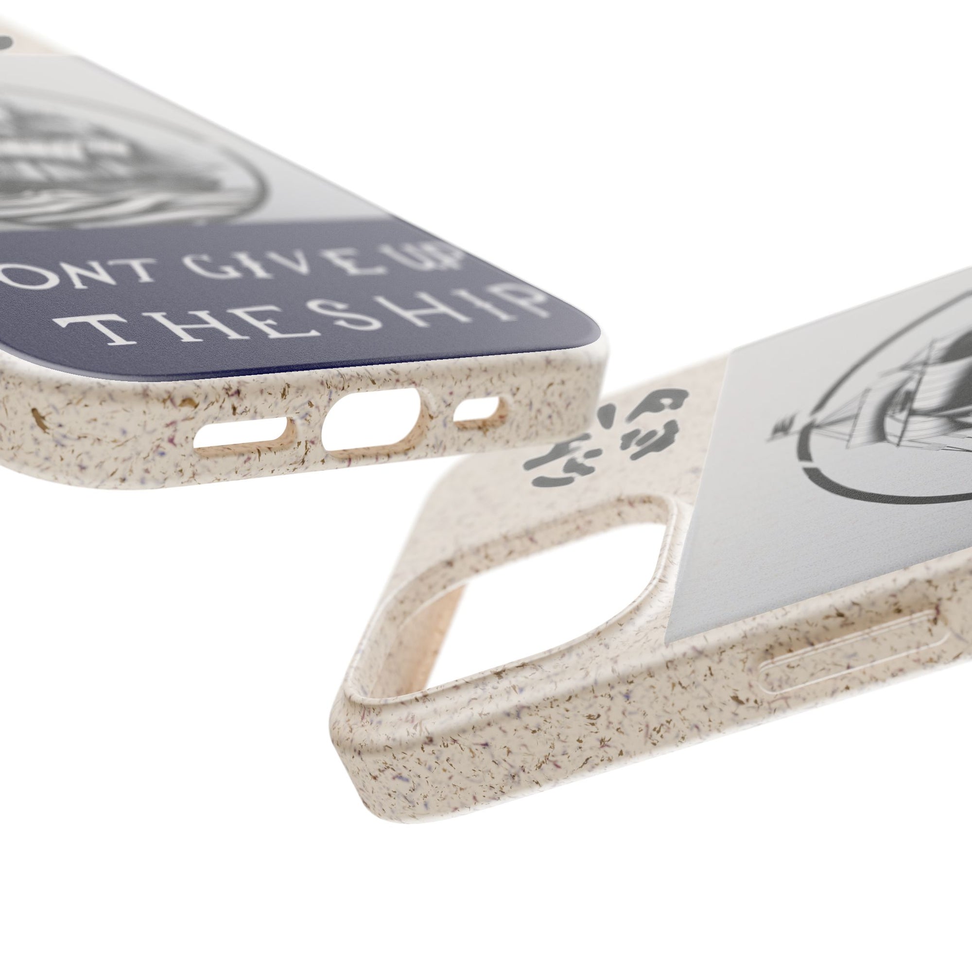 Biodegradable $SHIP Phone Case with Nautical Design - Eco-Friendly Gift for Sailors, Motivational Decor, Unique Present for Sea Lovers