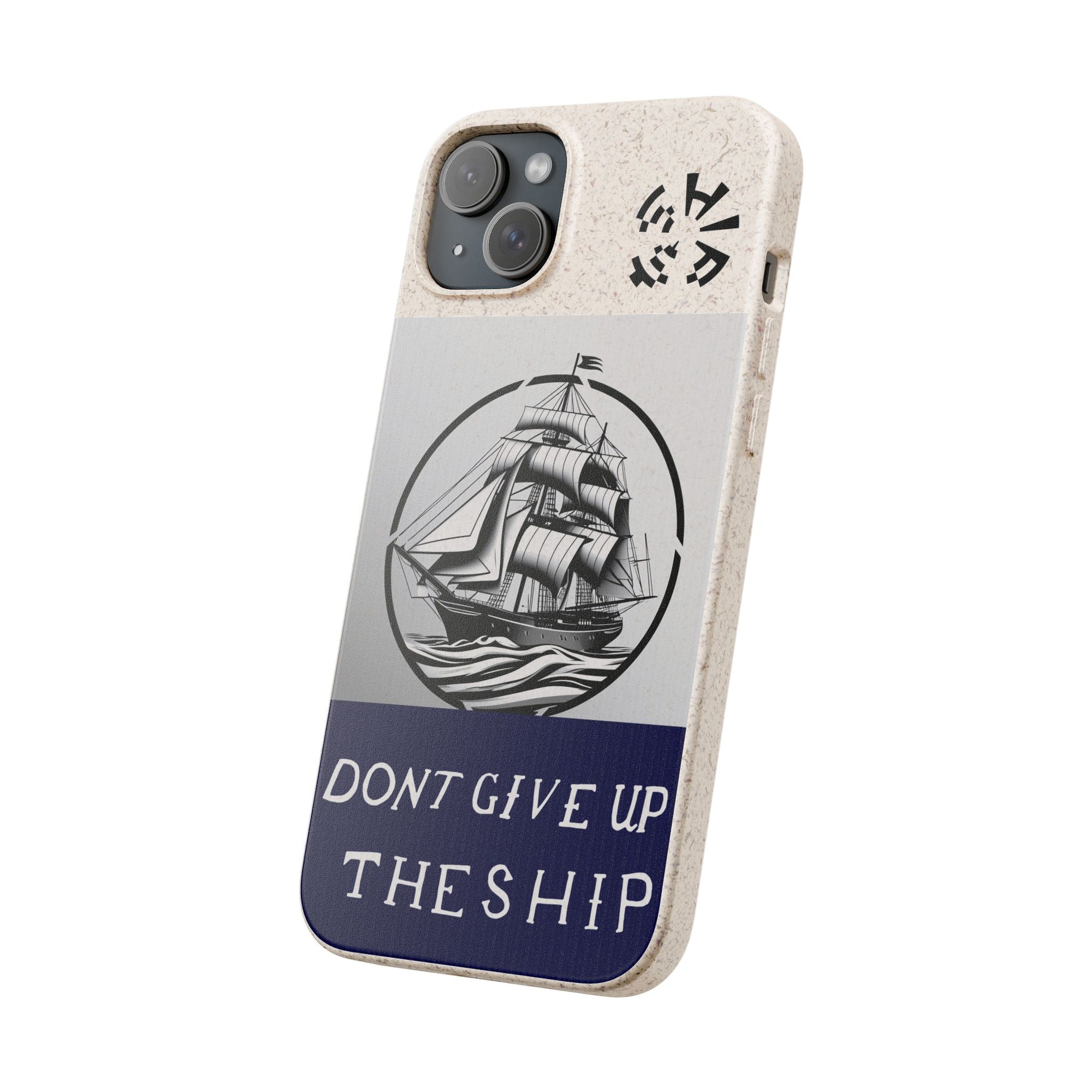 Biodegradable $SHIP Phone Case with Nautical Design - Eco-Friendly Gift for Sailors, Motivational Decor, Unique Present for Sea Lovers