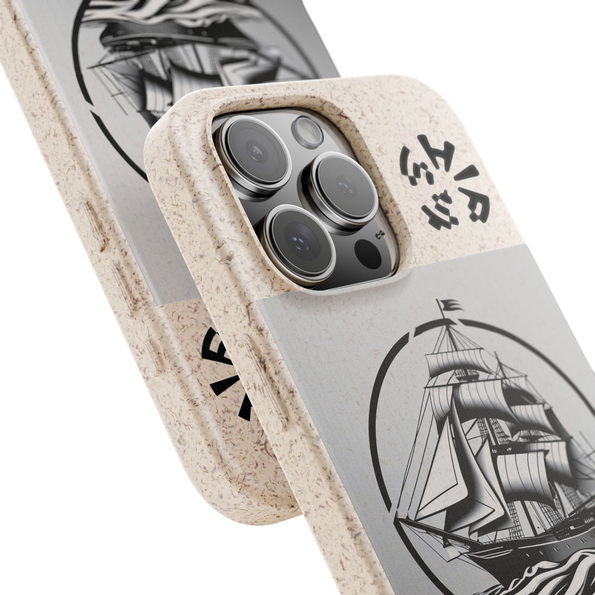Biodegradable $SHIP Phone Case with Nautical Design - Eco-Friendly Gift for Sailors, Motivational Decor, Unique Present for Sea Lovers