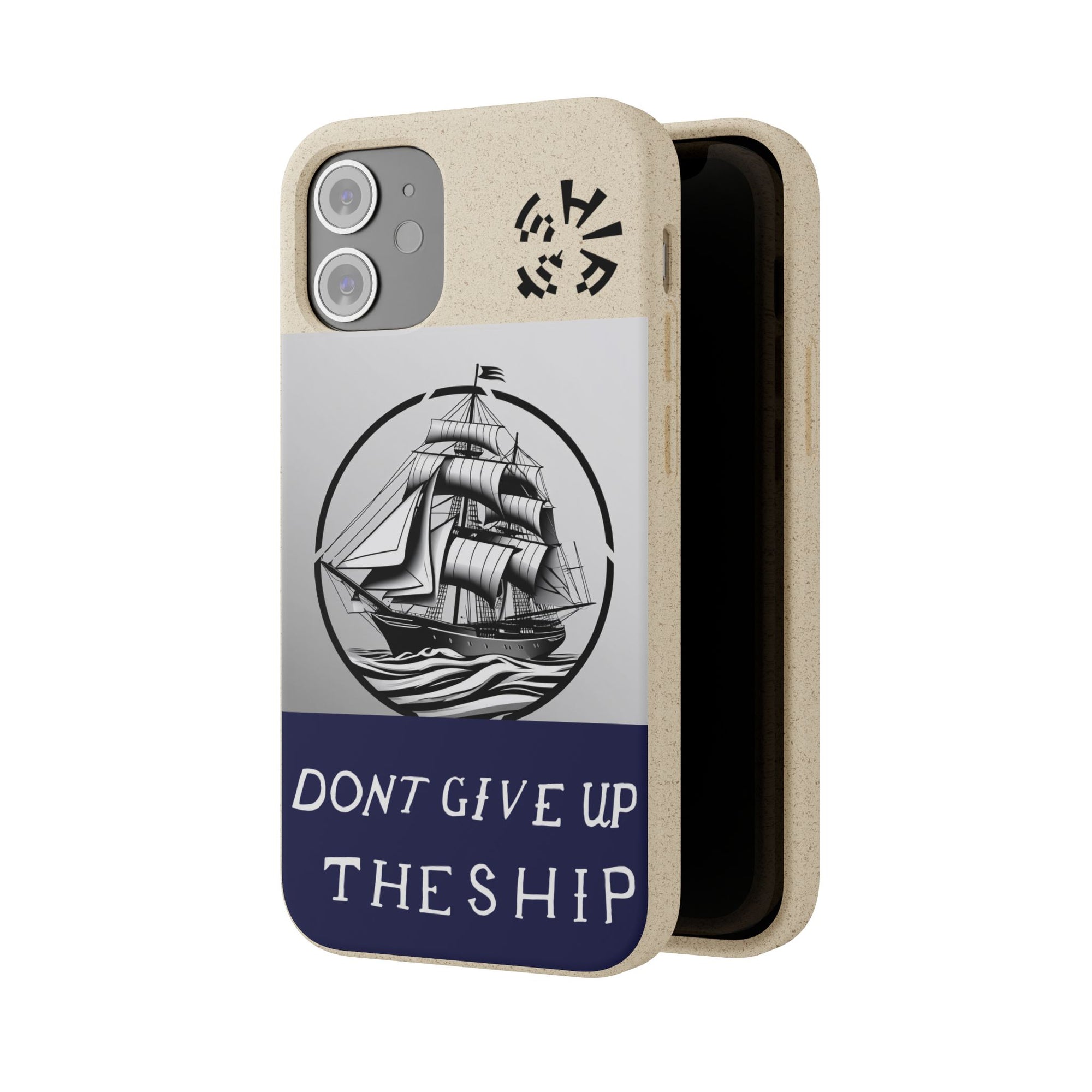 Biodegradable $SHIP Phone Case with Nautical Design - Eco-Friendly Gift for Sailors, Motivational Decor, Unique Present for Sea Lovers