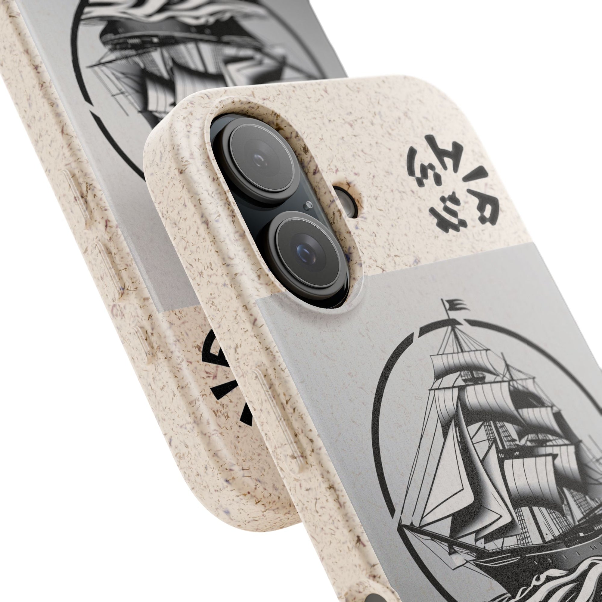Biodegradable $SHIP Phone Case with Nautical Design - Eco-Friendly Gift for Sailors, Motivational Decor, Unique Present for Sea Lovers