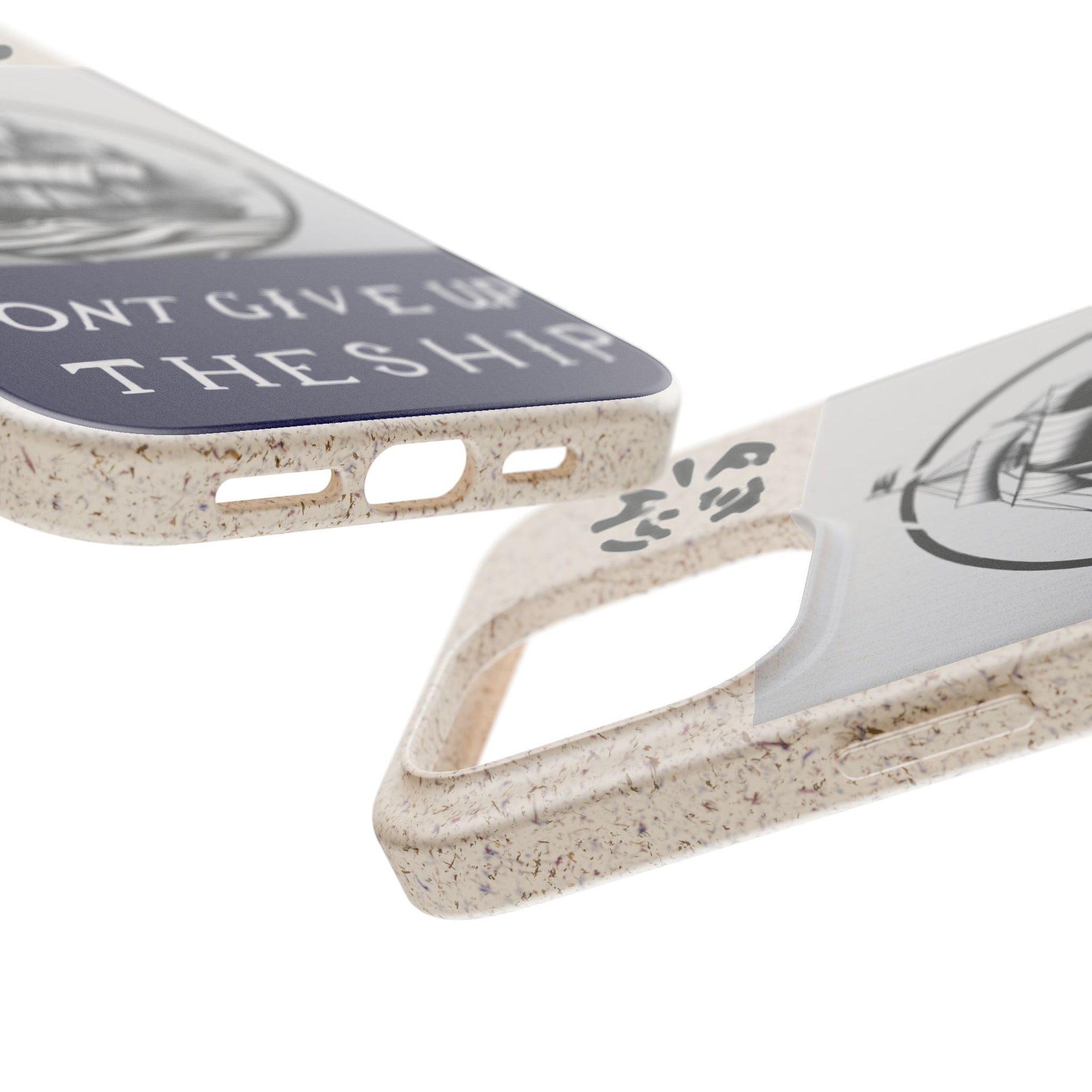 Biodegradable $SHIP Phone Case with Nautical Design - Eco-Friendly Gift for Sailors, Motivational Decor, Unique Present for Sea Lovers