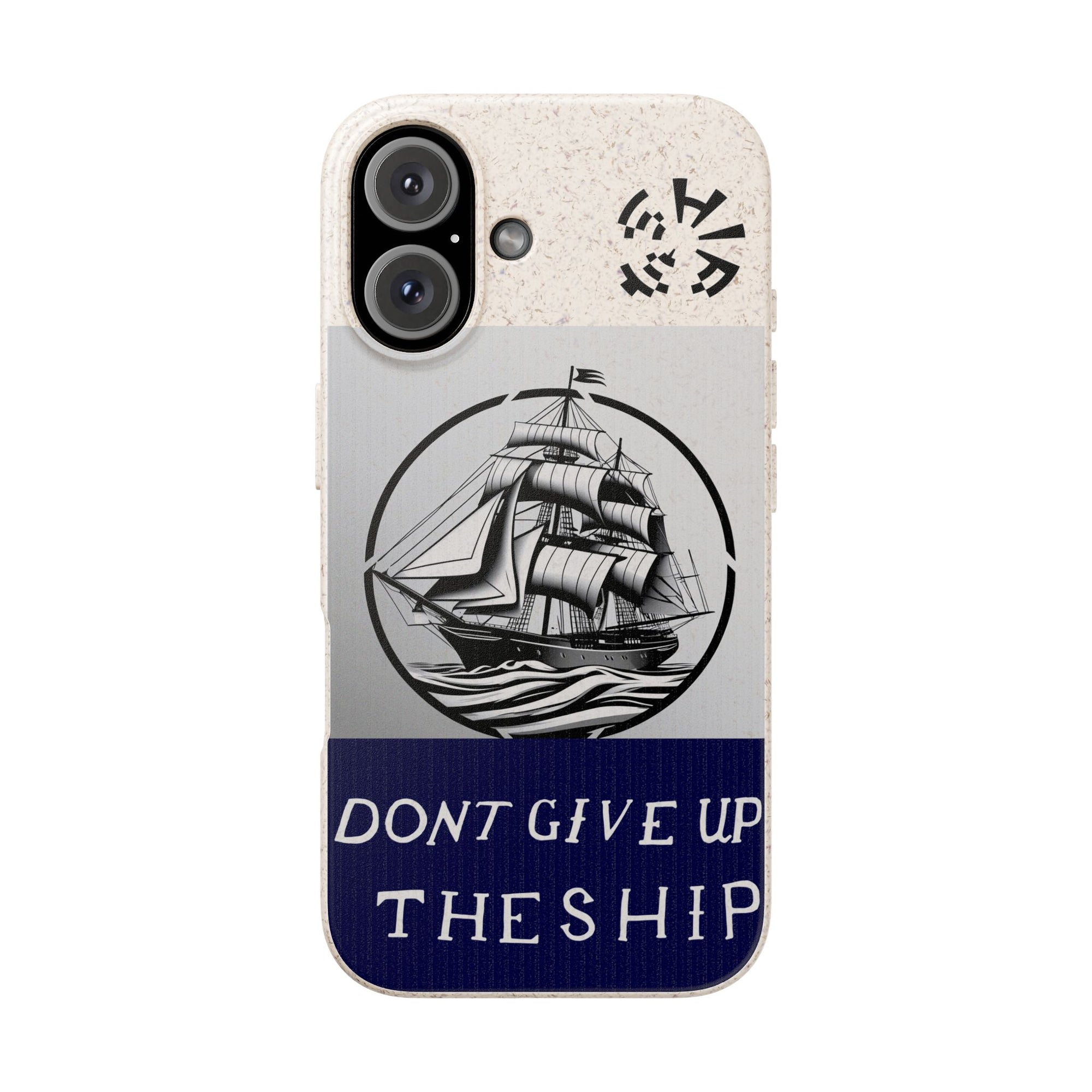 Biodegradable $SHIP Phone Case with Nautical Design - Eco-Friendly Gift for Sailors, Motivational Decor, Unique Present for Sea Lovers
