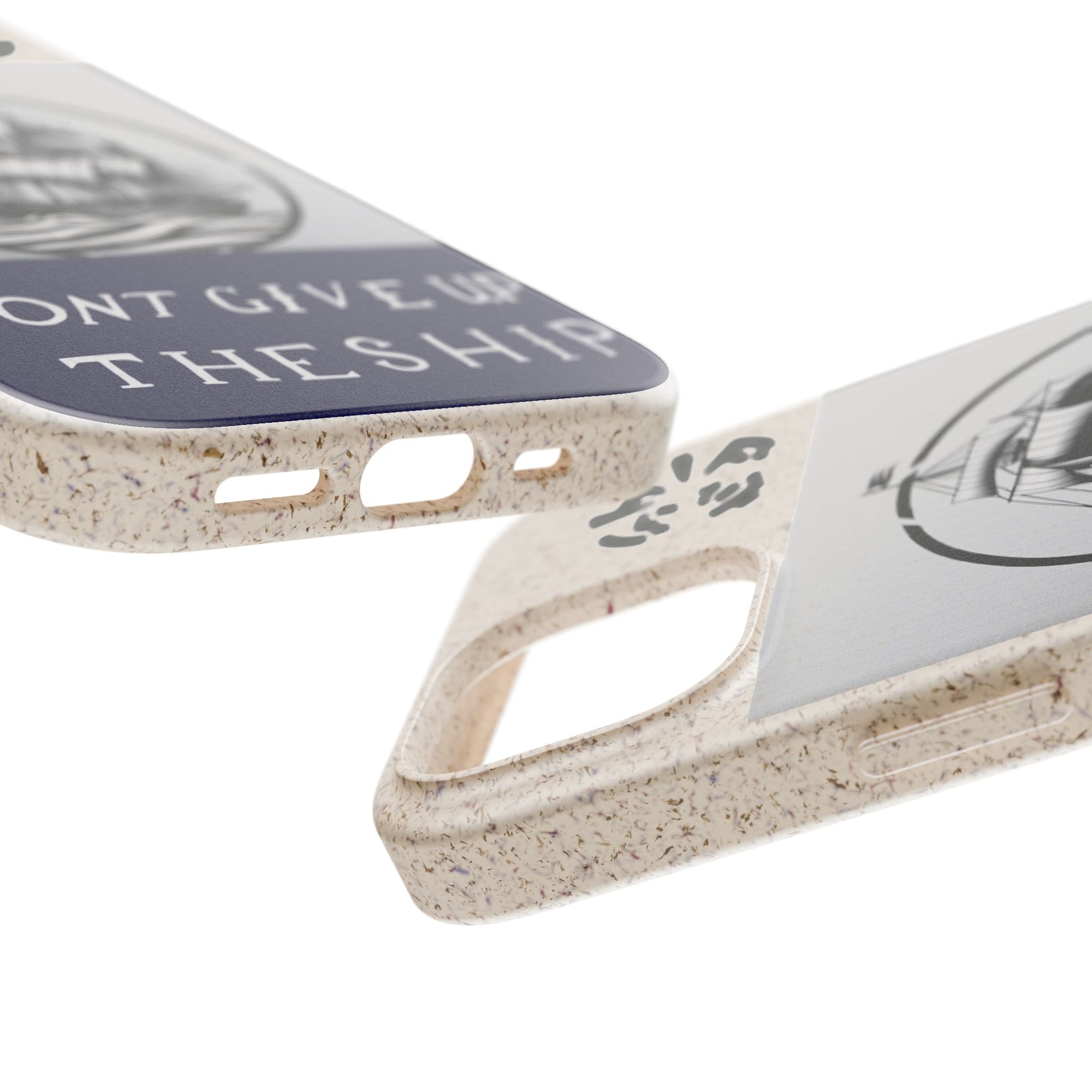 Biodegradable $SHIP Phone Case with Nautical Design - Eco-Friendly Gift for Sailors, Motivational Decor, Unique Present for Sea Lovers