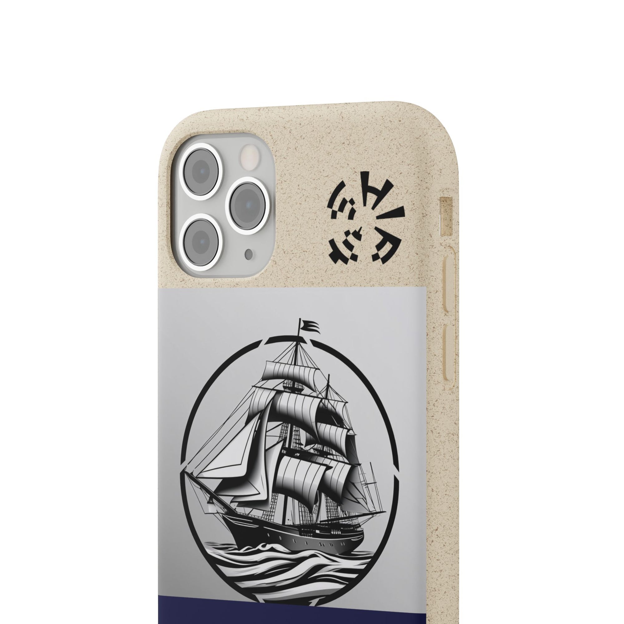 Biodegradable $SHIP Phone Case with Nautical Design - Eco-Friendly Gift for Sailors, Motivational Decor, Unique Present for Sea Lovers