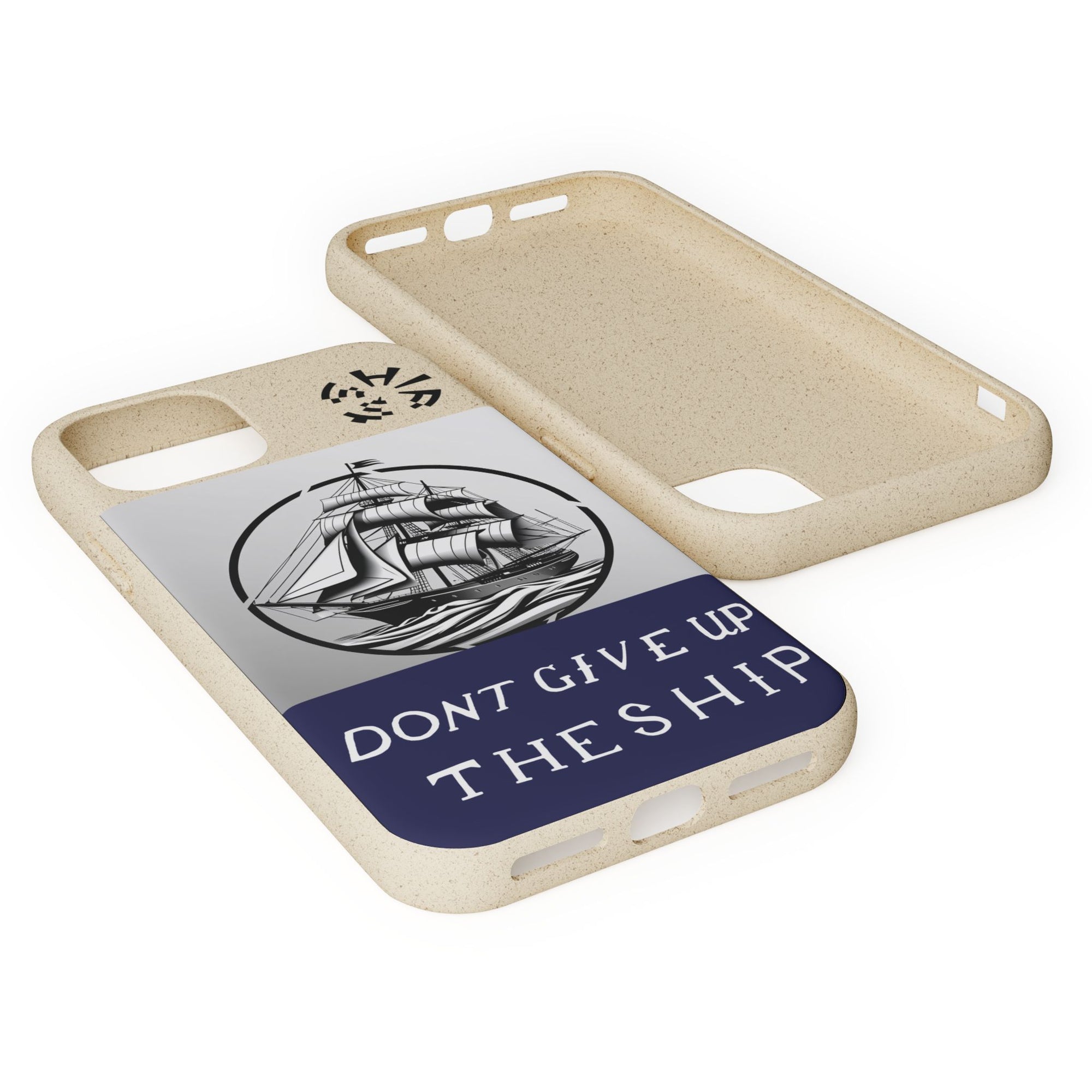 Biodegradable $SHIP Phone Case with Nautical Design - Eco-Friendly Gift for Sailors, Motivational Decor, Unique Present for Sea Lovers