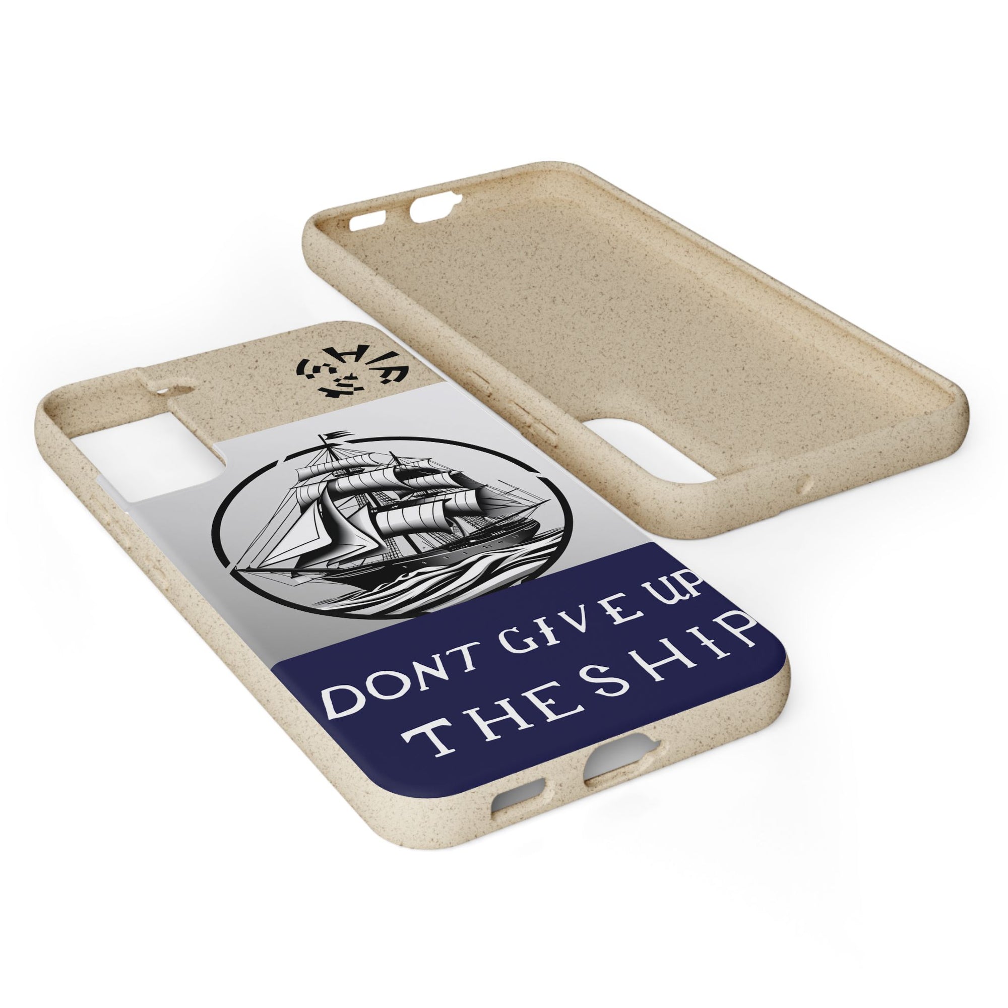 Biodegradable $SHIP Phone Case with Nautical Design - Eco-Friendly Gift for Sailors, Motivational Decor, Unique Present for Sea Lovers