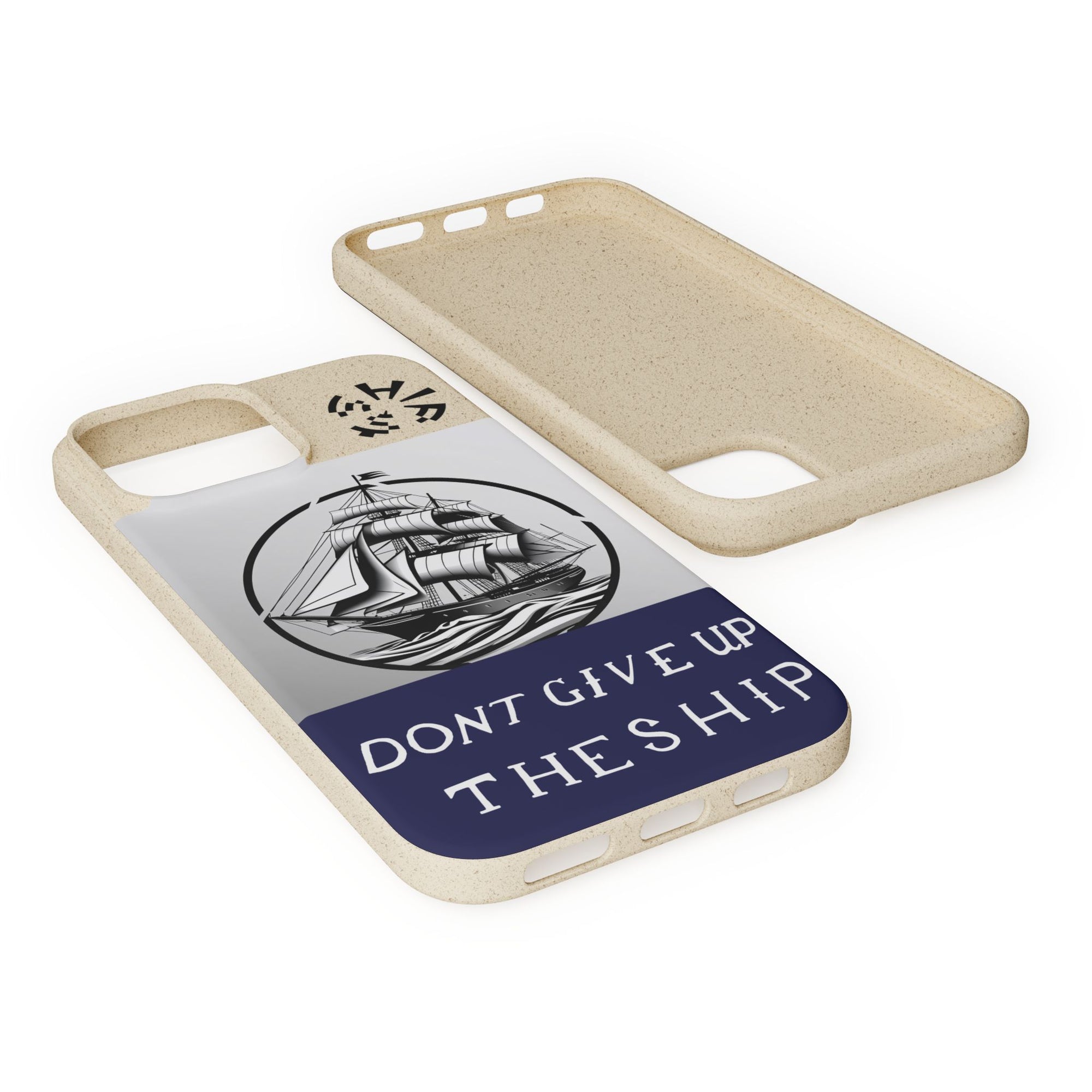 Biodegradable $SHIP Phone Case with Nautical Design - Eco-Friendly Gift for Sailors, Motivational Decor, Unique Present for Sea Lovers