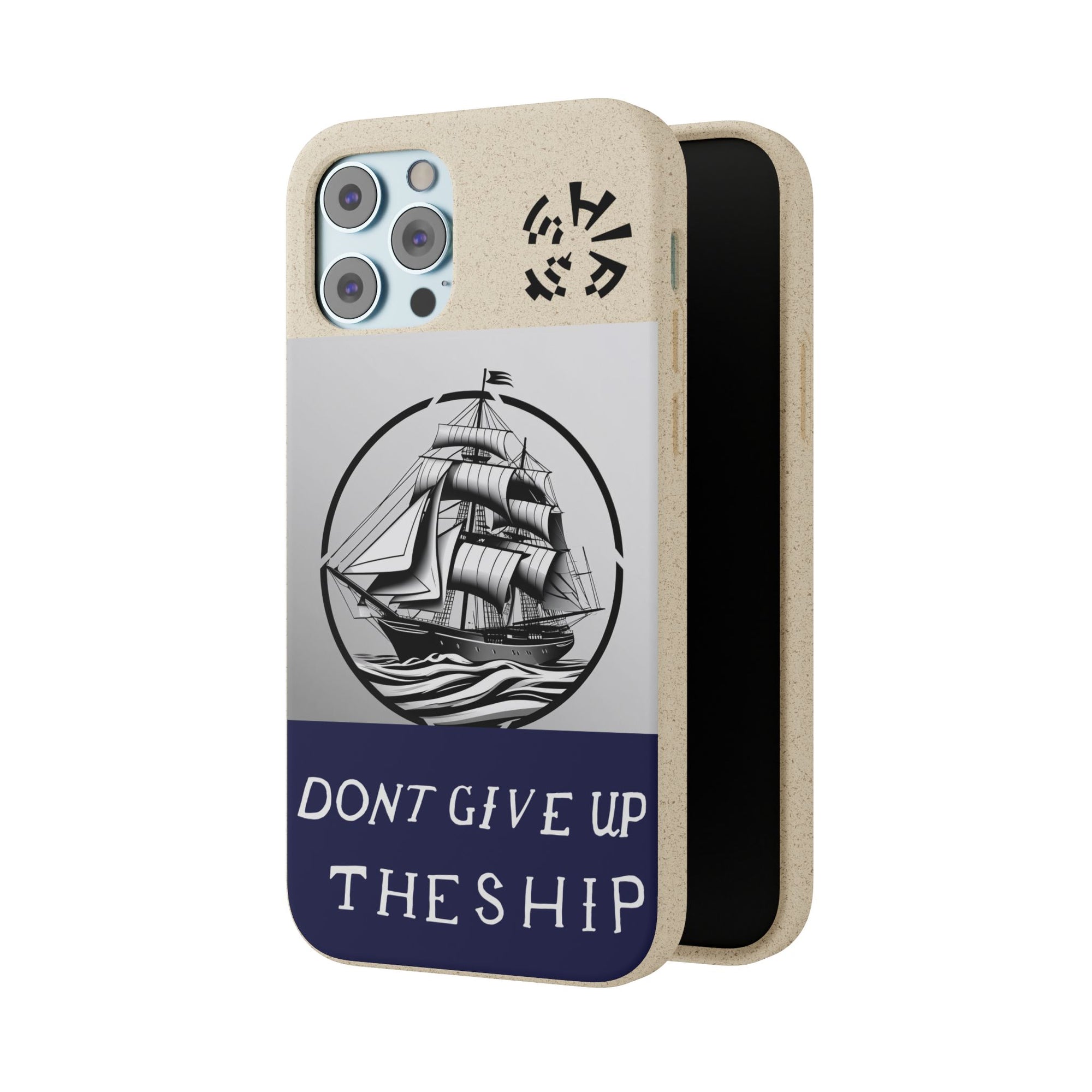 Biodegradable $SHIP Phone Case with Nautical Design - Eco-Friendly Gift for Sailors, Motivational Decor, Unique Present for Sea Lovers