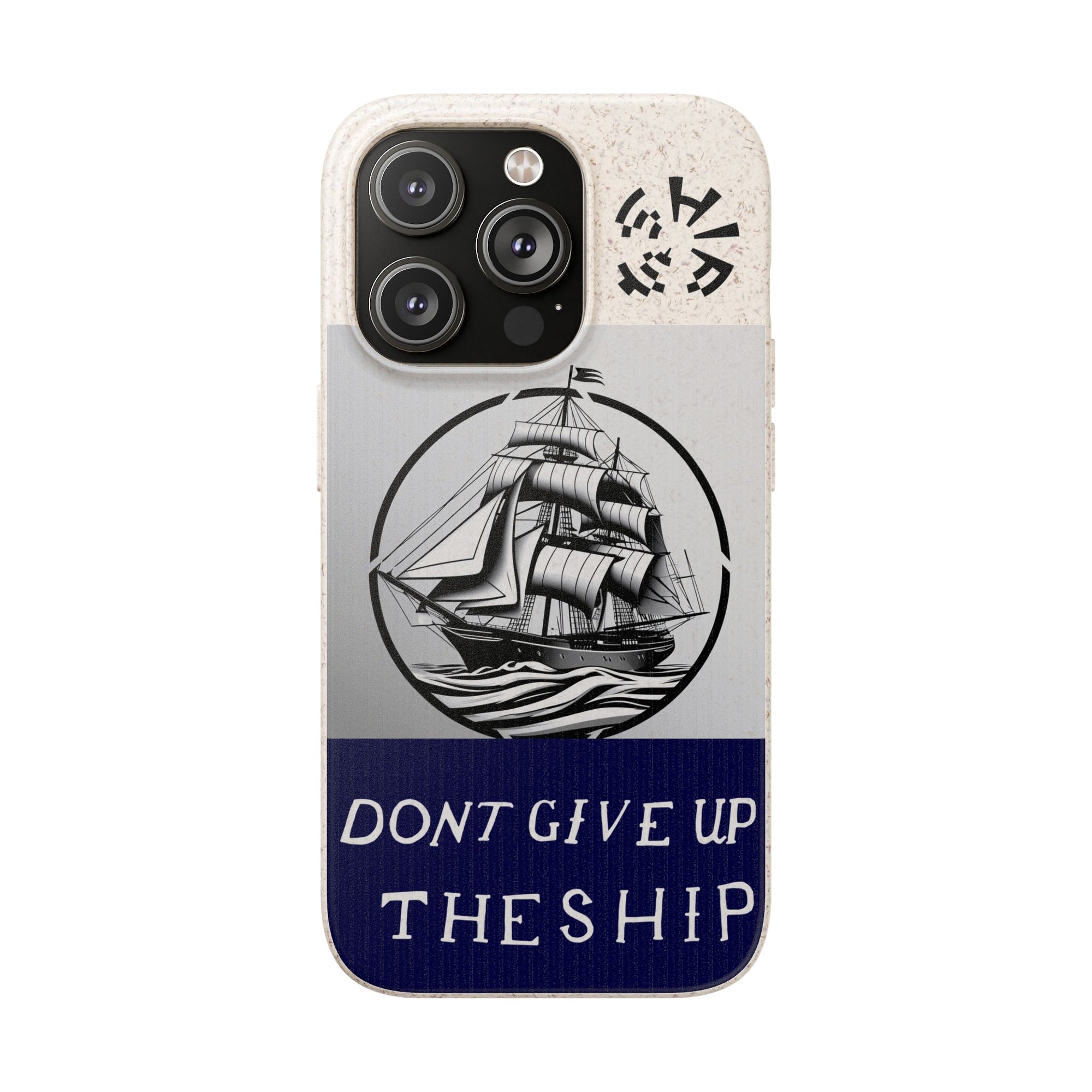 Biodegradable $SHIP Phone Case with Nautical Design - Eco-Friendly Gift for Sailors, Motivational Decor, Unique Present for Sea Lovers