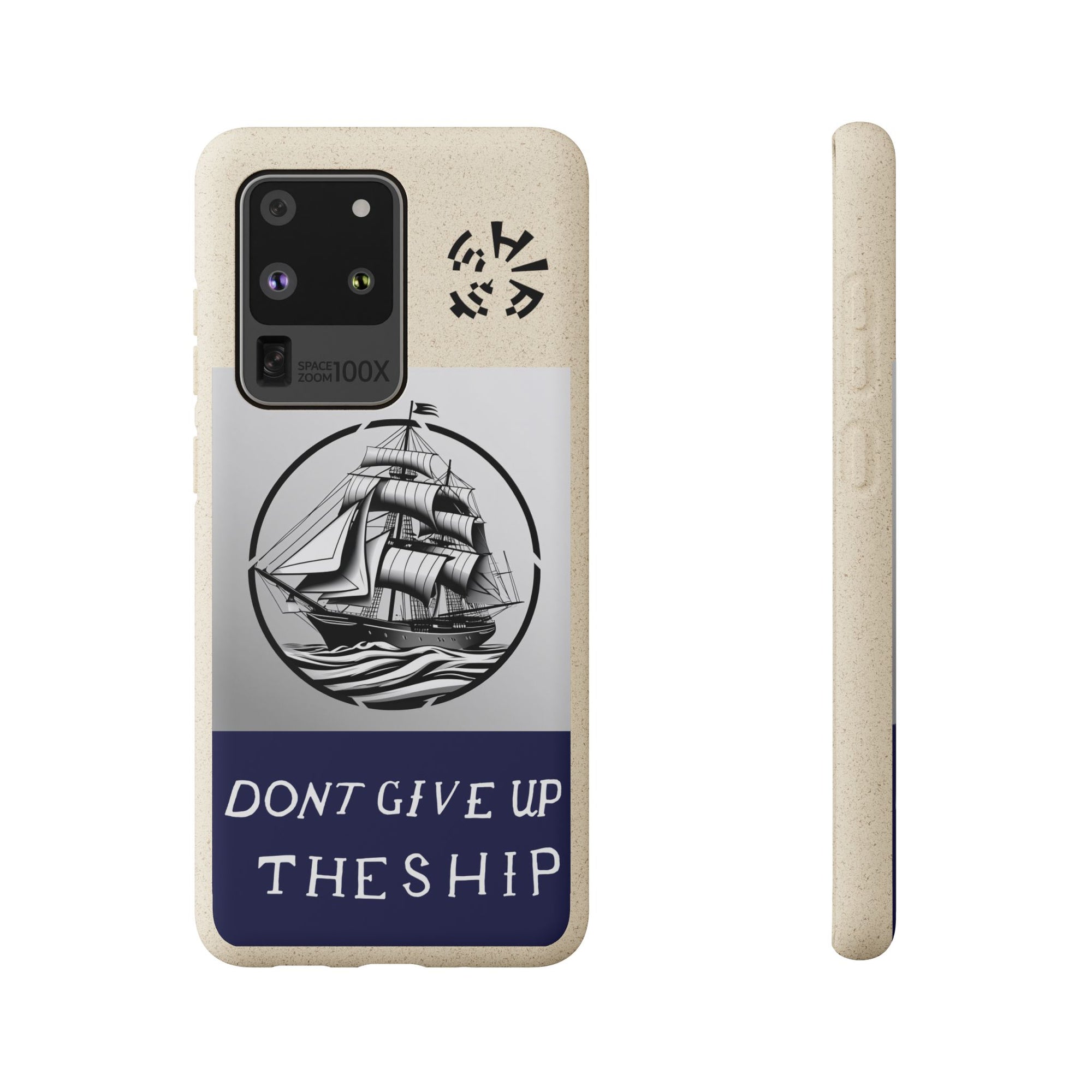 Biodegradable $SHIP Phone Case with Nautical Design - Eco-Friendly Gift for Sailors, Motivational Decor, Unique Present for Sea Lovers
