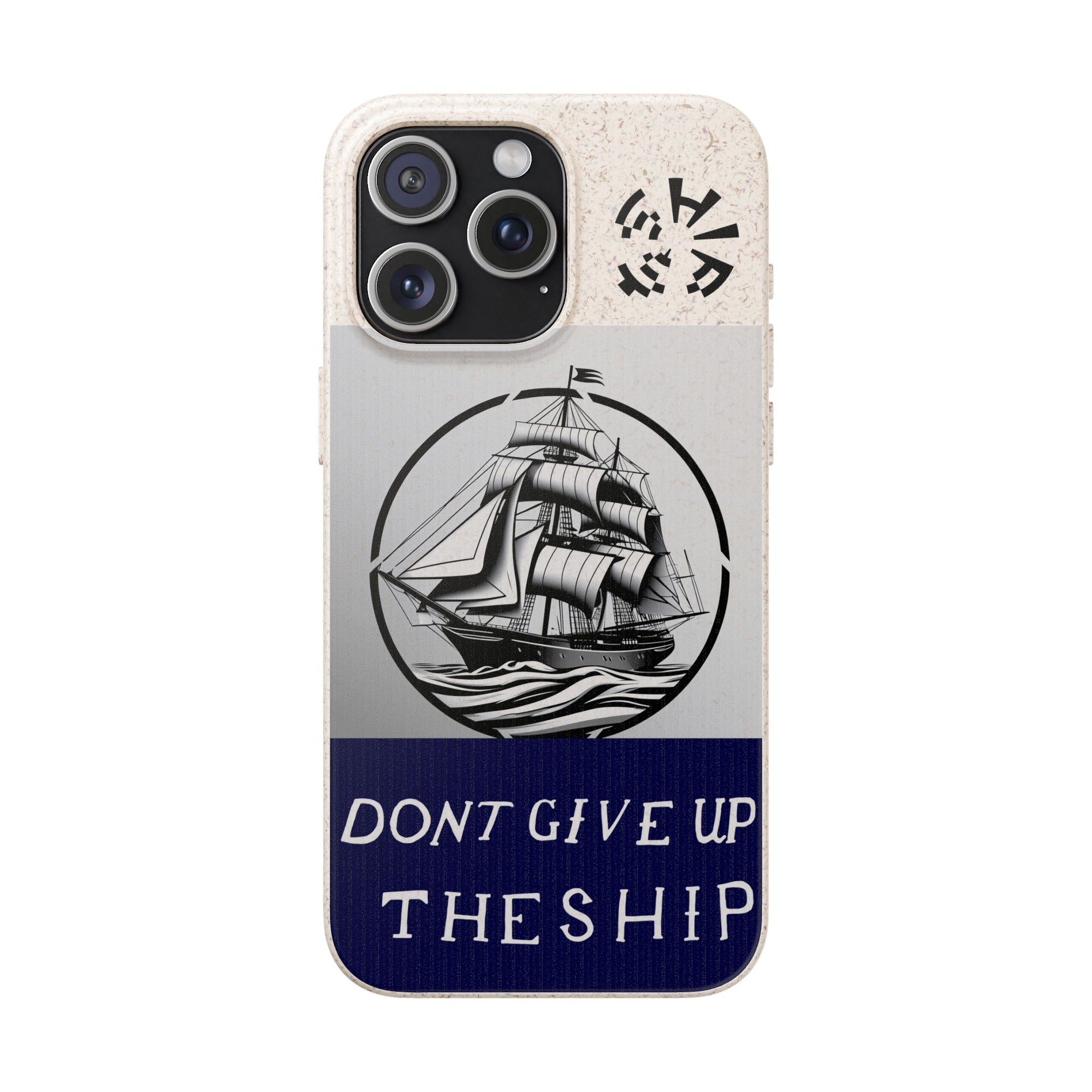 Biodegradable $SHIP Phone Case with Nautical Design - Eco-Friendly Gift for Sailors, Motivational Decor, Unique Present for Sea Lovers