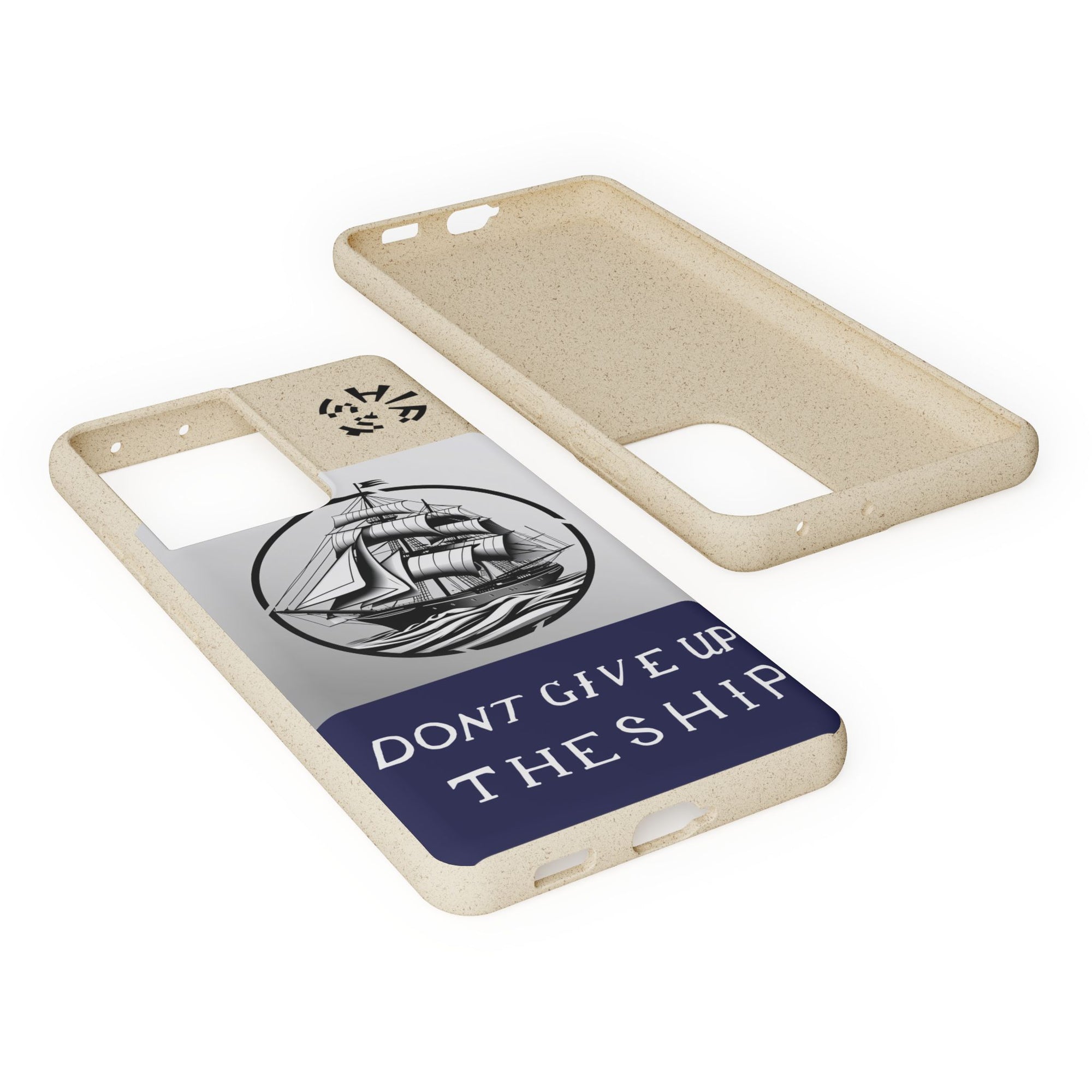 Biodegradable $SHIP Phone Case with Nautical Design - Eco-Friendly Gift for Sailors, Motivational Decor, Unique Present for Sea Lovers