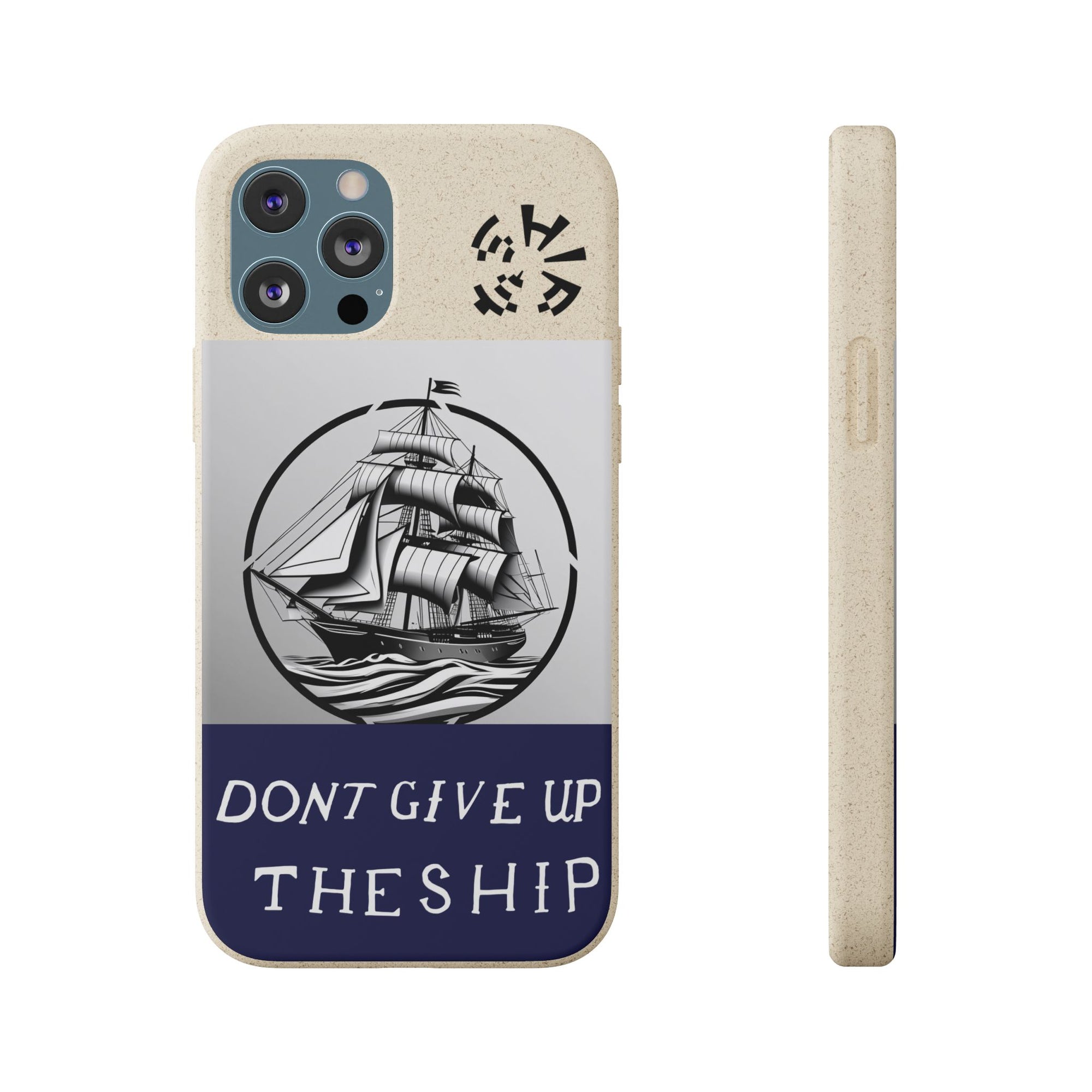 Biodegradable $SHIP Phone Case with Nautical Design - Eco-Friendly Gift for Sailors, Motivational Decor, Unique Present for Sea Lovers