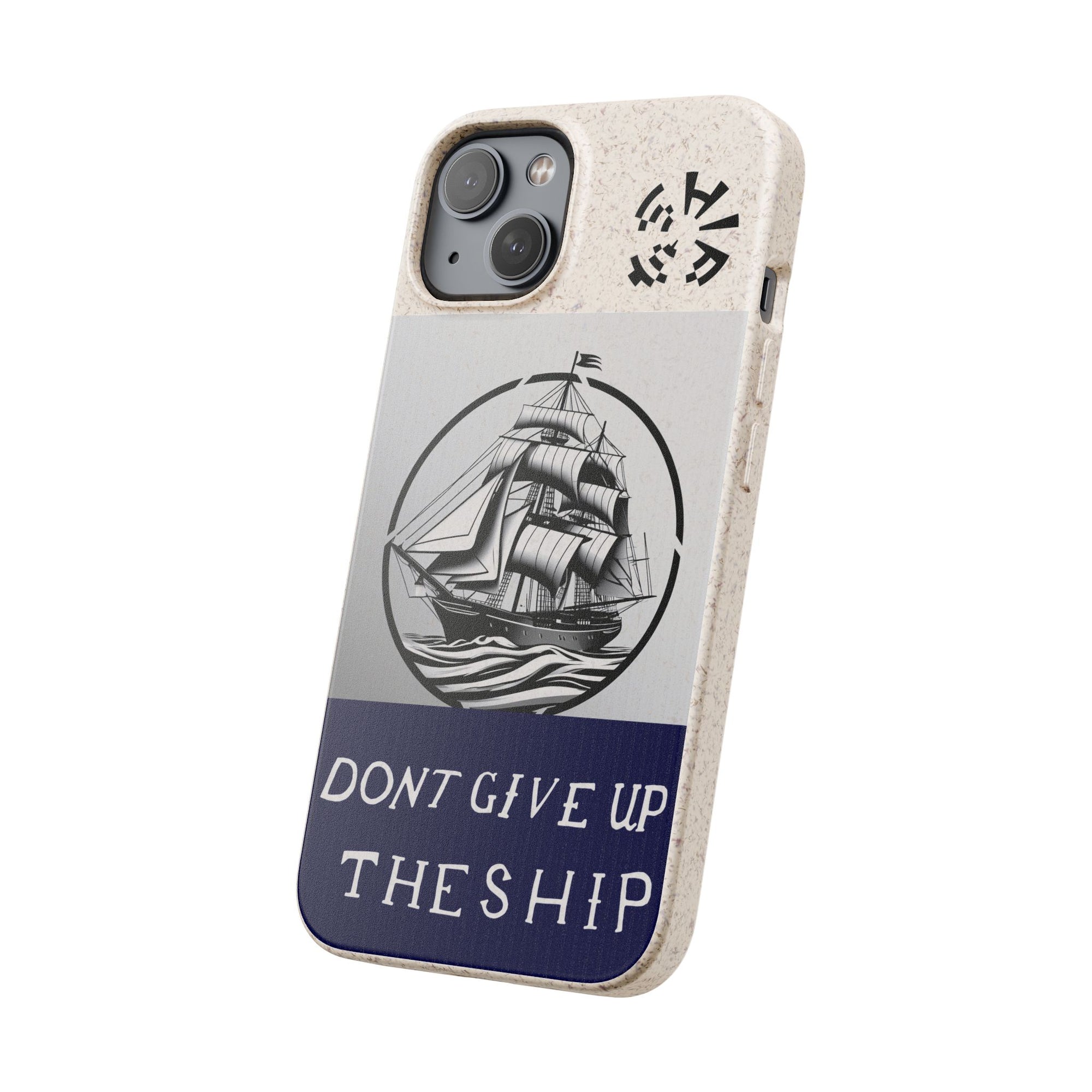 Biodegradable $SHIP Phone Case with Nautical Design - Eco-Friendly Gift for Sailors, Motivational Decor, Unique Present for Sea Lovers