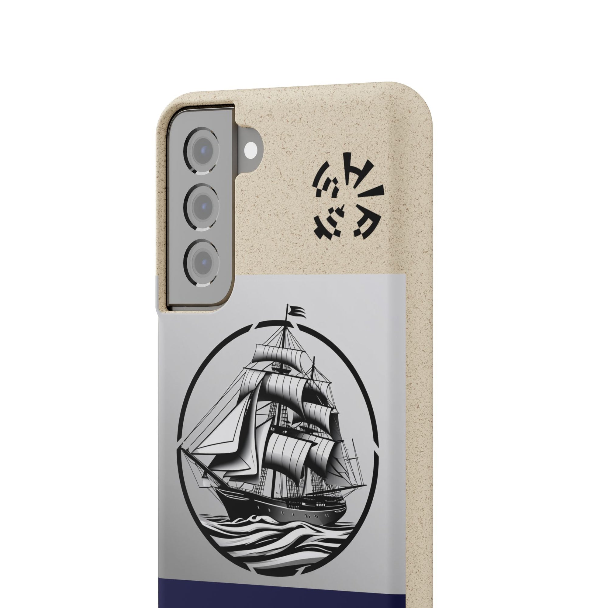 Biodegradable $SHIP Phone Case with Nautical Design - Eco-Friendly Gift for Sailors, Motivational Decor, Unique Present for Sea Lovers