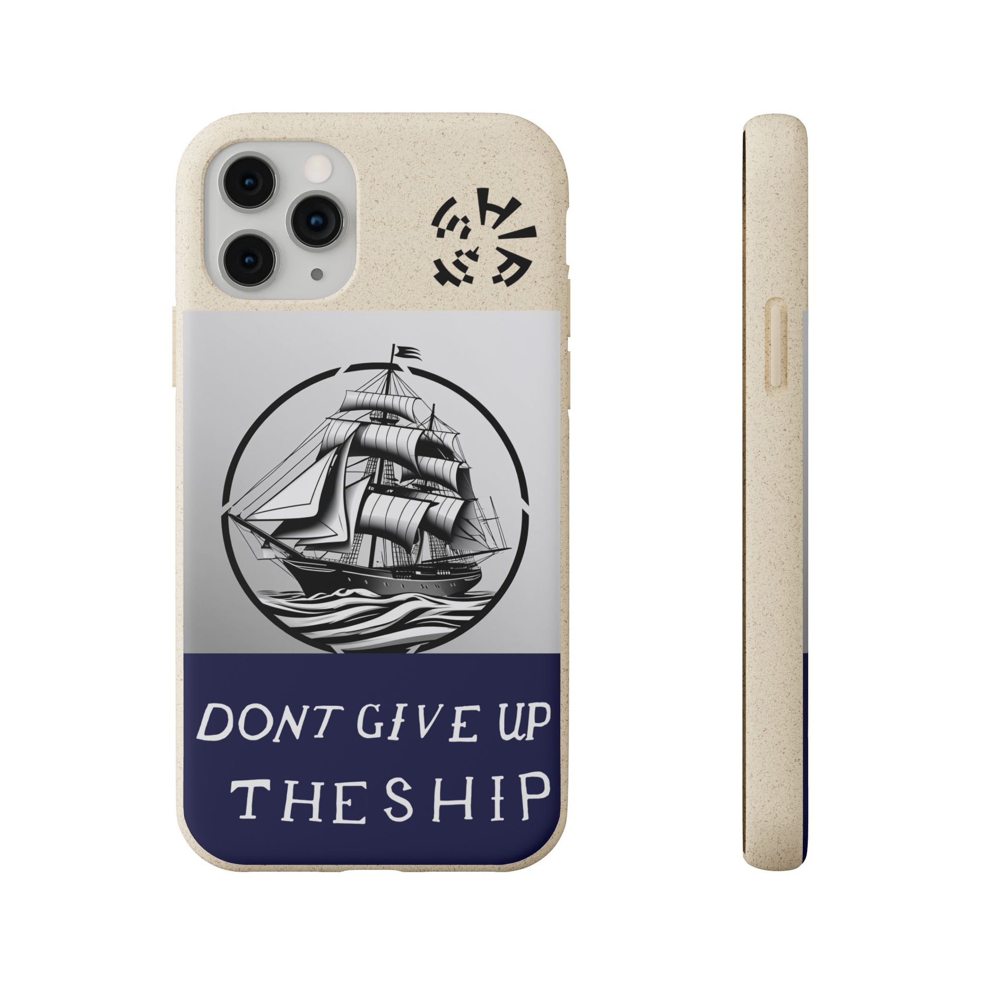 Biodegradable $SHIP Phone Case with Nautical Design - Eco-Friendly Gift for Sailors, Motivational Decor, Unique Present for Sea Lovers