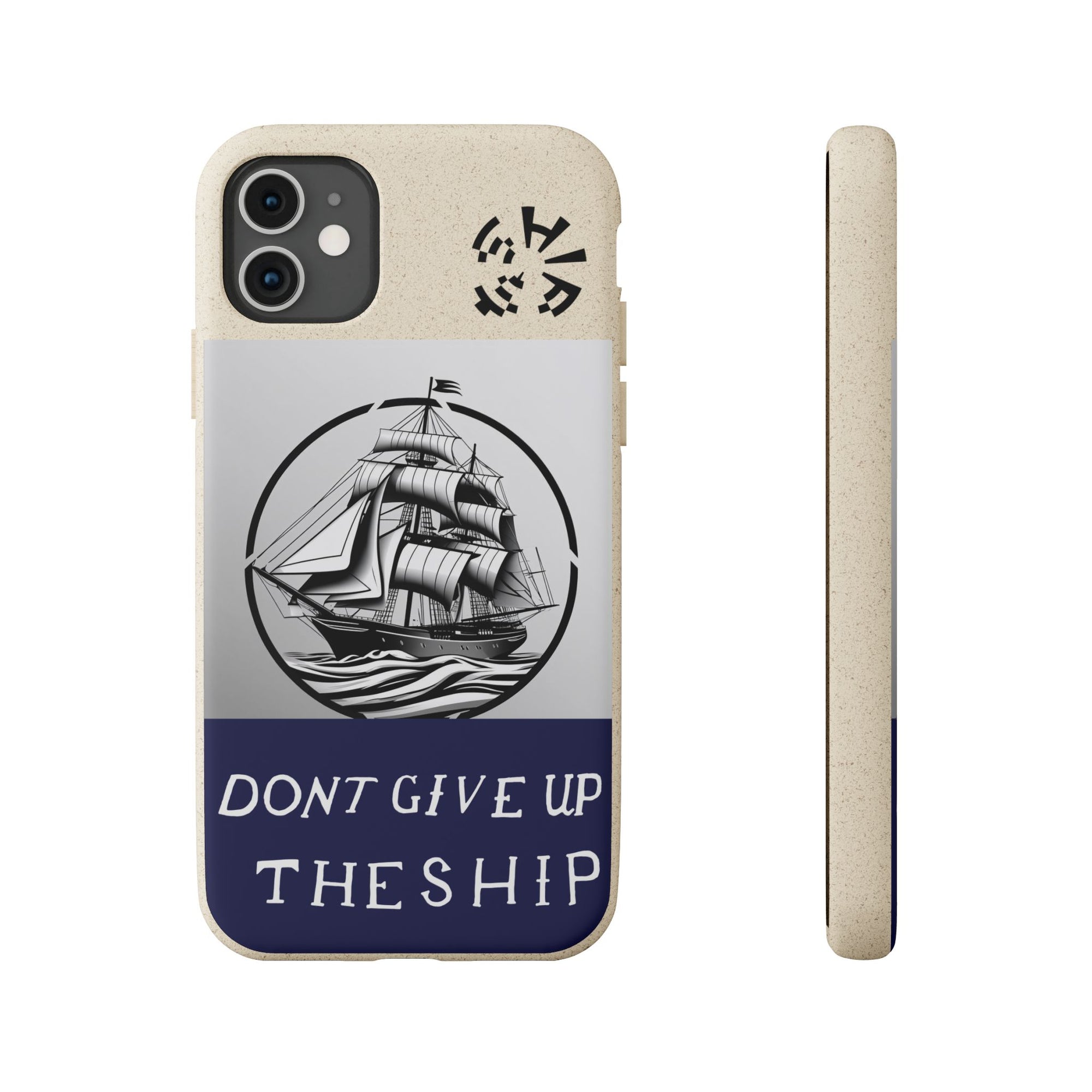 Biodegradable $SHIP Phone Case with Nautical Design - Eco-Friendly Gift for Sailors, Motivational Decor, Unique Present for Sea Lovers