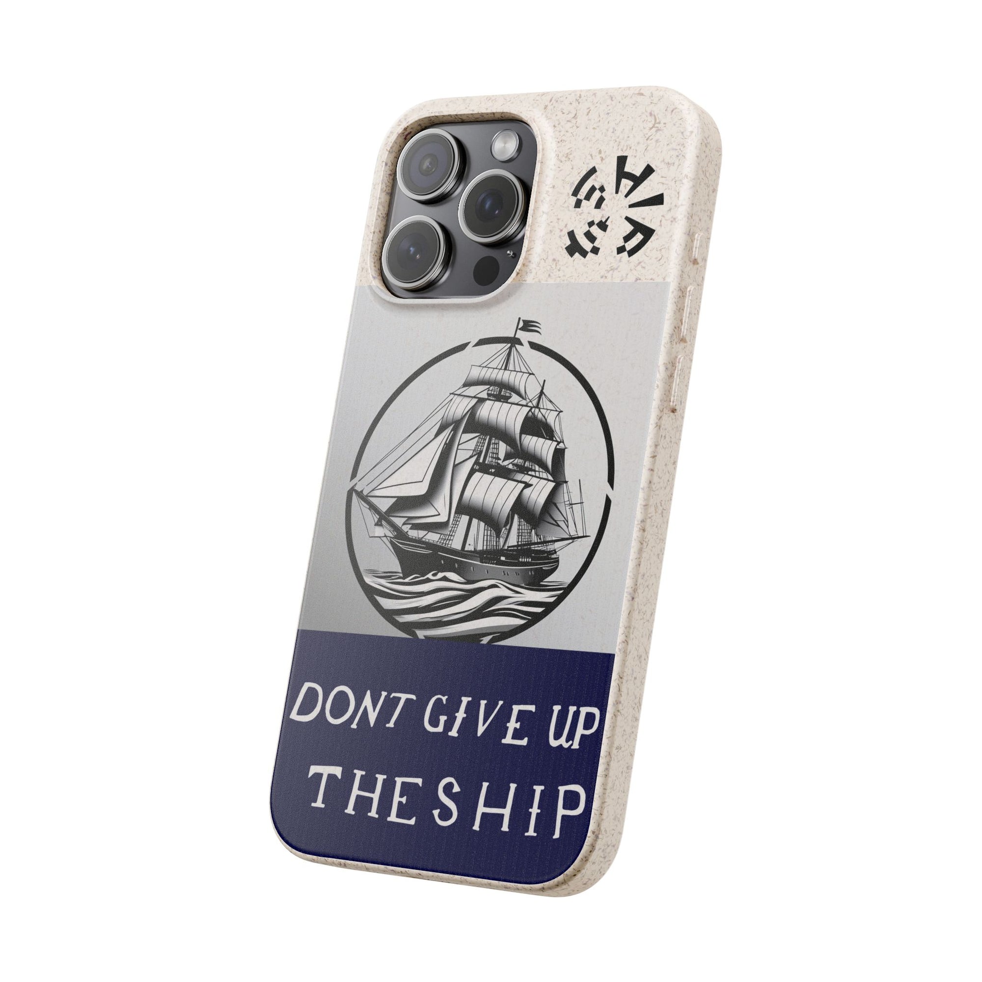Biodegradable $SHIP Phone Case with Nautical Design - Eco-Friendly Gift for Sailors, Motivational Decor, Unique Present for Sea Lovers