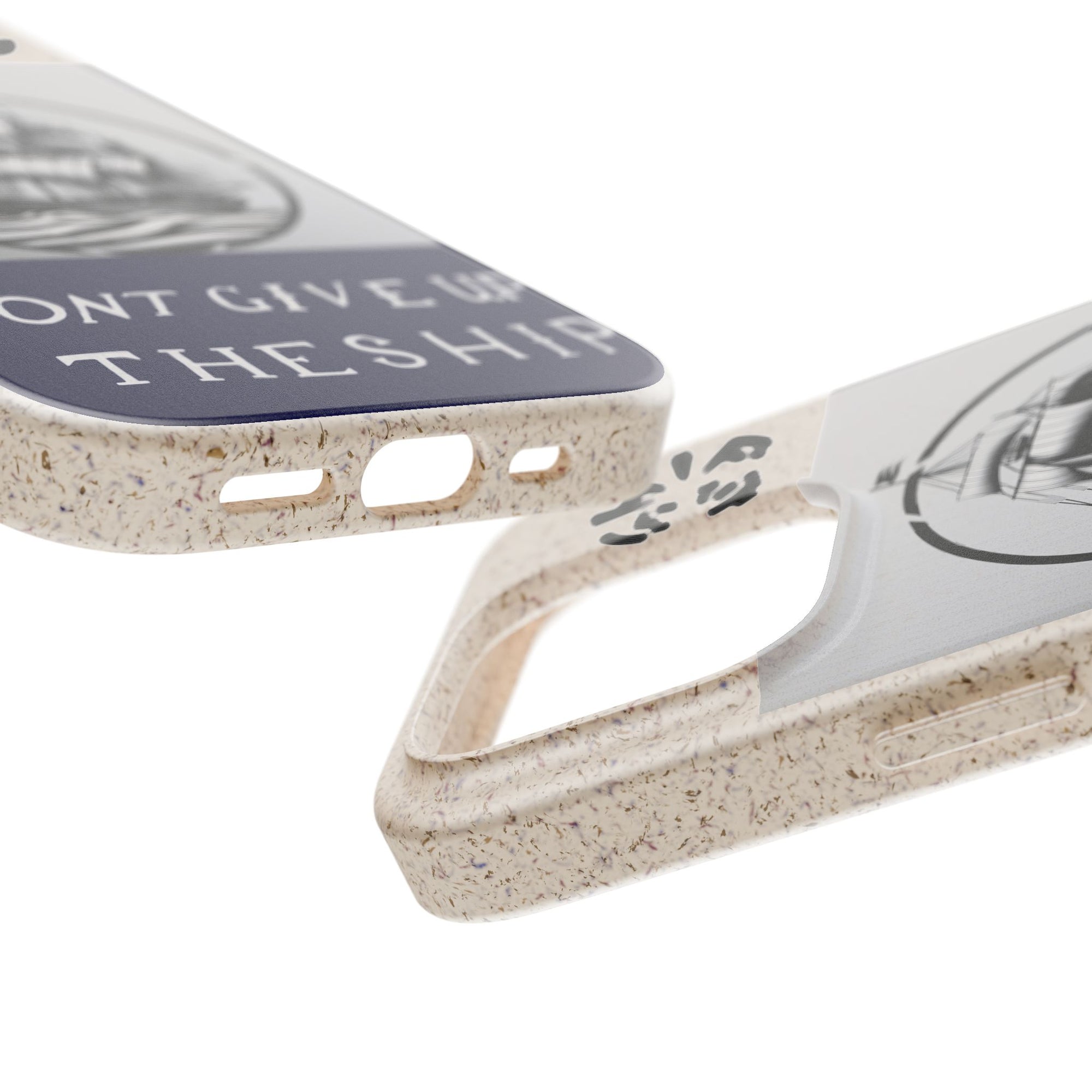 Biodegradable $SHIP Phone Case with Nautical Design - Eco-Friendly Gift for Sailors, Motivational Decor, Unique Present for Sea Lovers
