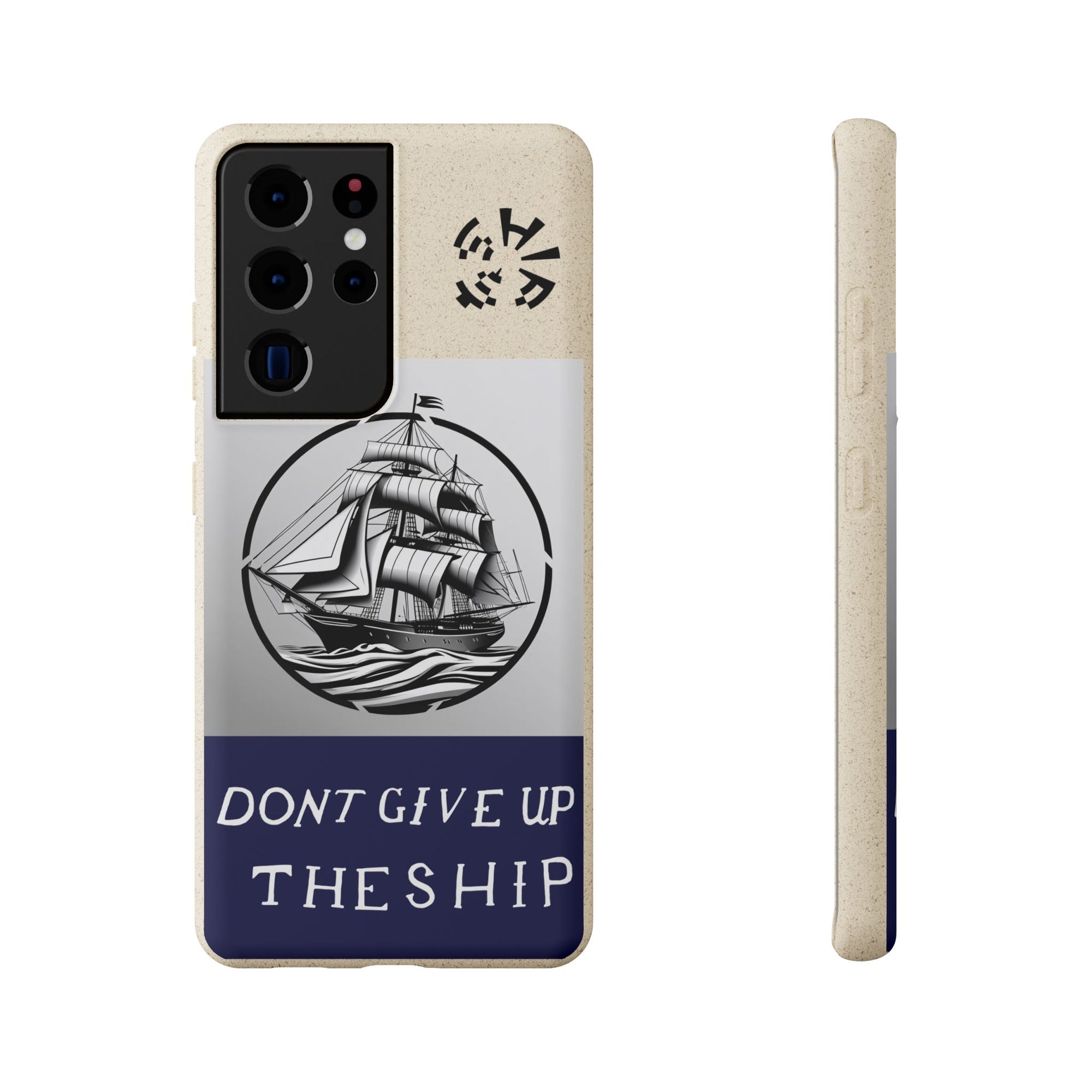 Biodegradable $SHIP Phone Case with Nautical Design - Eco-Friendly Gift for Sailors, Motivational Decor, Unique Present for Sea Lovers