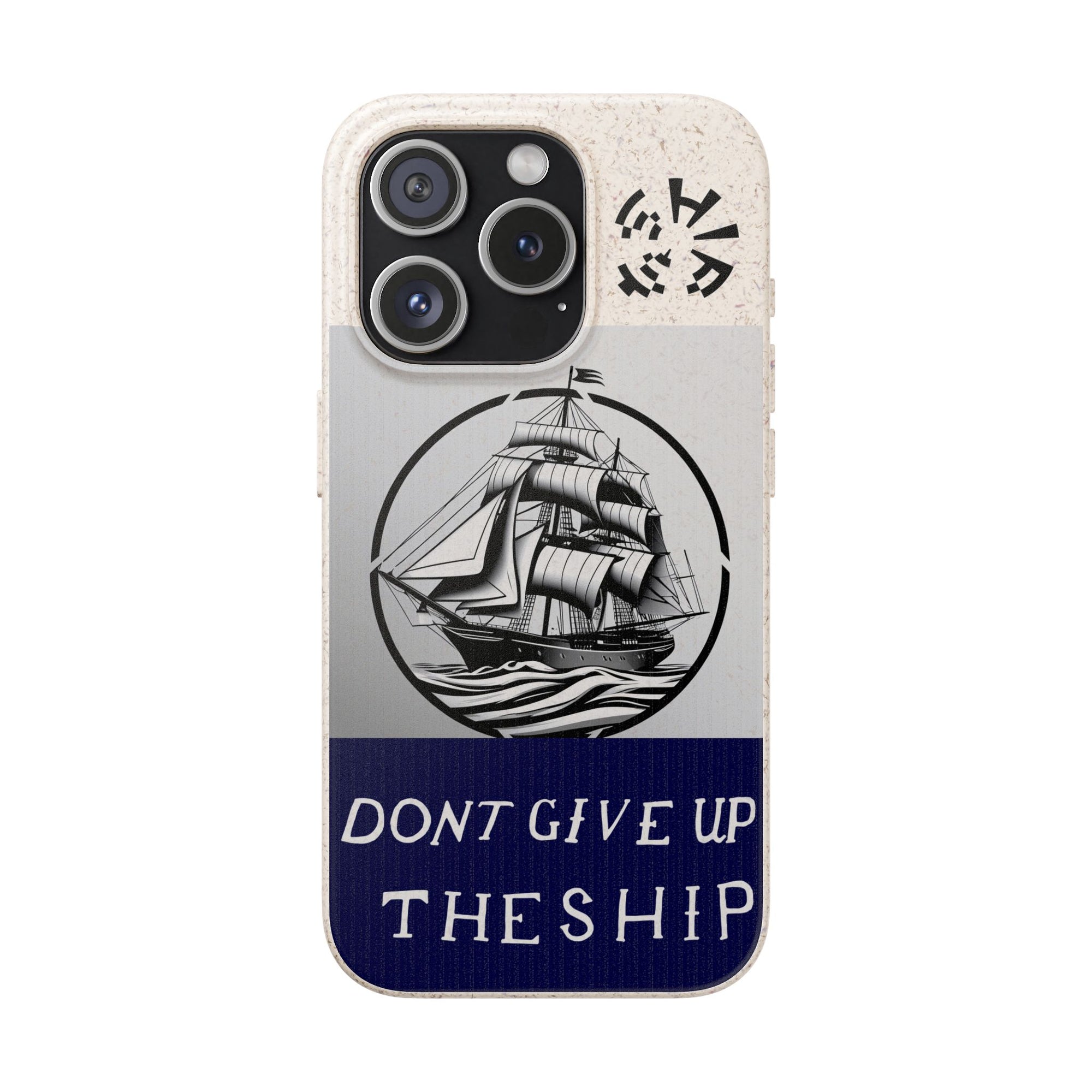 Biodegradable $SHIP Phone Case with Nautical Design - Eco-Friendly Gift for Sailors, Motivational Decor, Unique Present for Sea Lovers