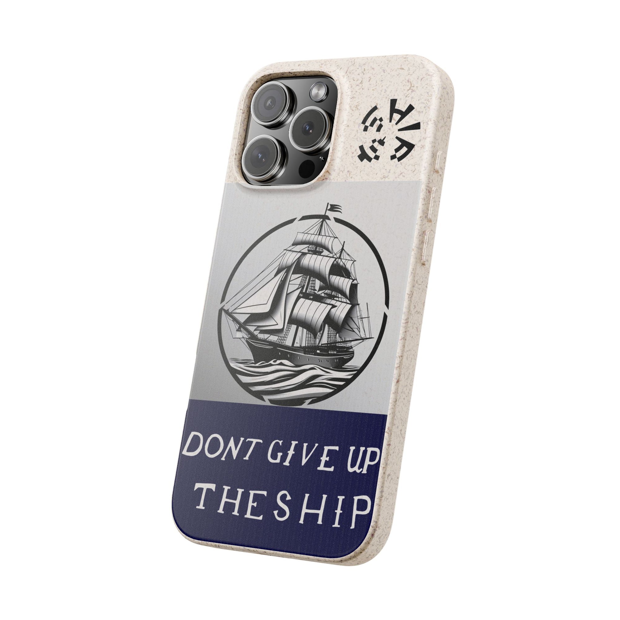 Biodegradable $SHIP Phone Case with Nautical Design - Eco-Friendly Gift for Sailors, Motivational Decor, Unique Present for Sea Lovers
