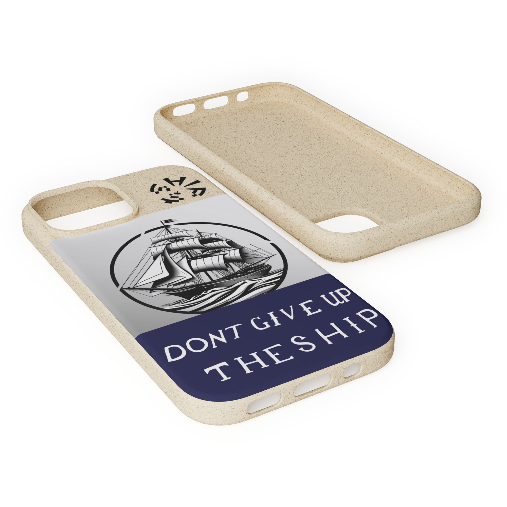 Biodegradable $SHIP Phone Case with Nautical Design - Eco-Friendly Gift for Sailors, Motivational Decor, Unique Present for Sea Lovers