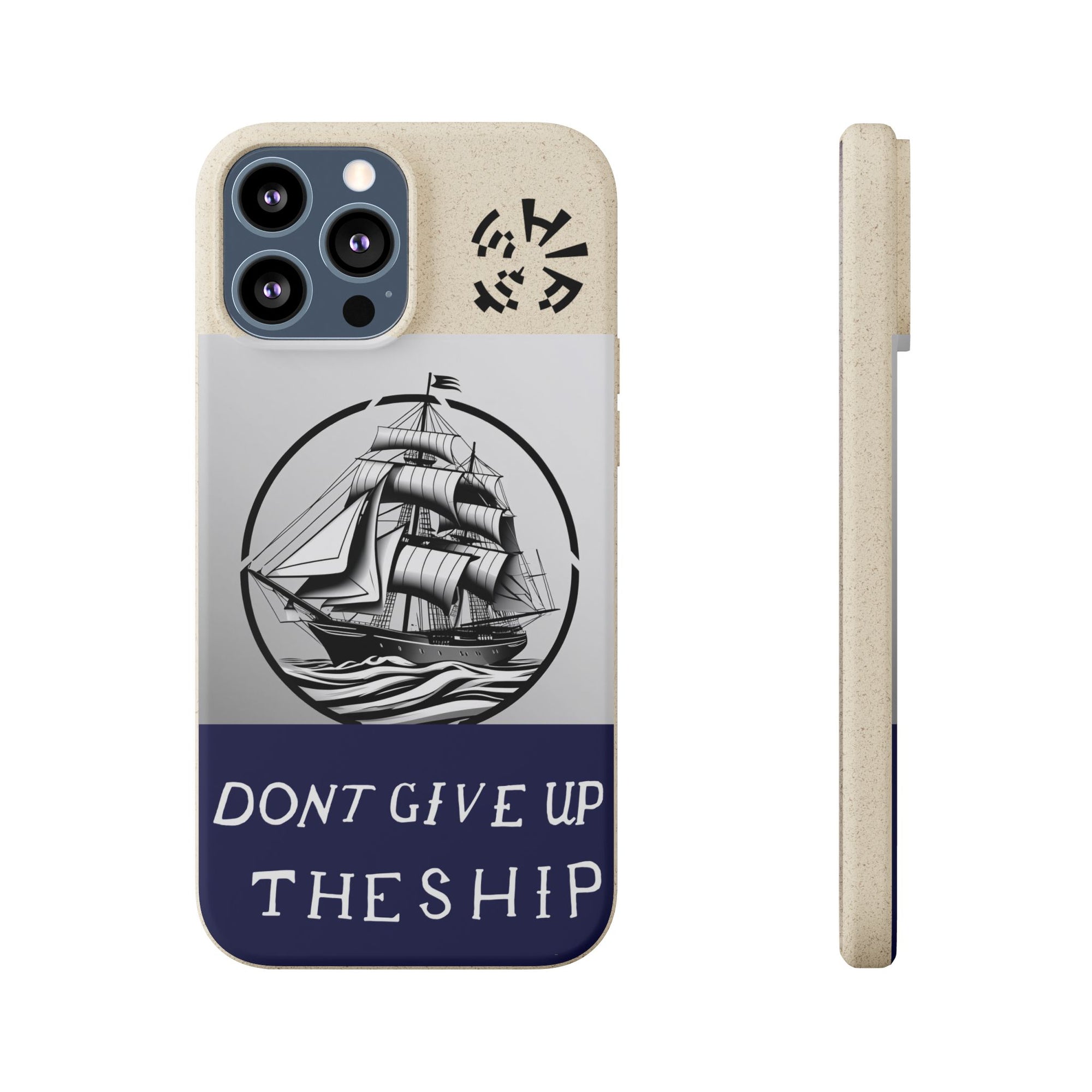 Biodegradable $SHIP Phone Case with Nautical Design - Eco-Friendly Gift for Sailors, Motivational Decor, Unique Present for Sea Lovers