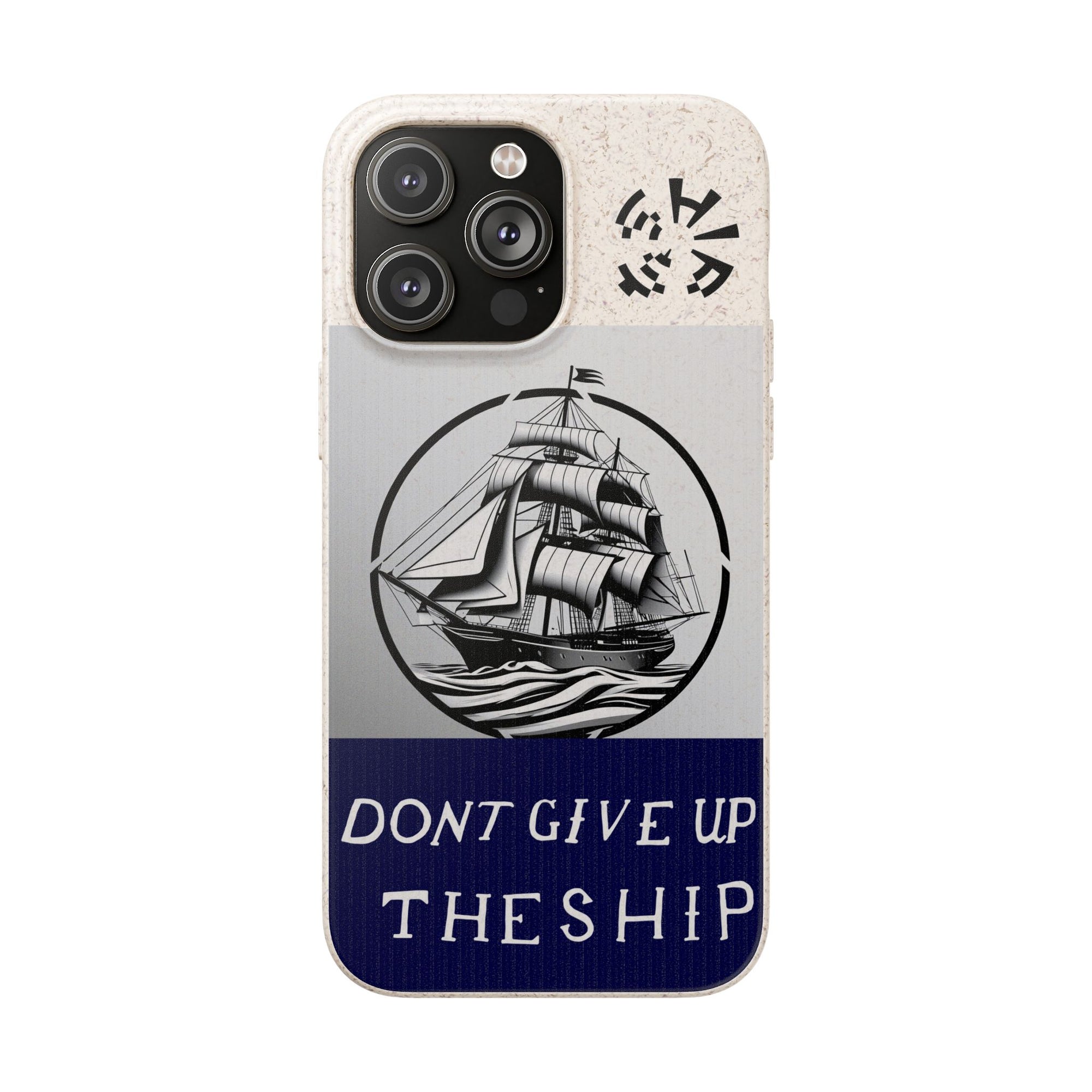 Biodegradable $SHIP Phone Case with Nautical Design - Eco-Friendly Gift for Sailors, Motivational Decor, Unique Present for Sea Lovers