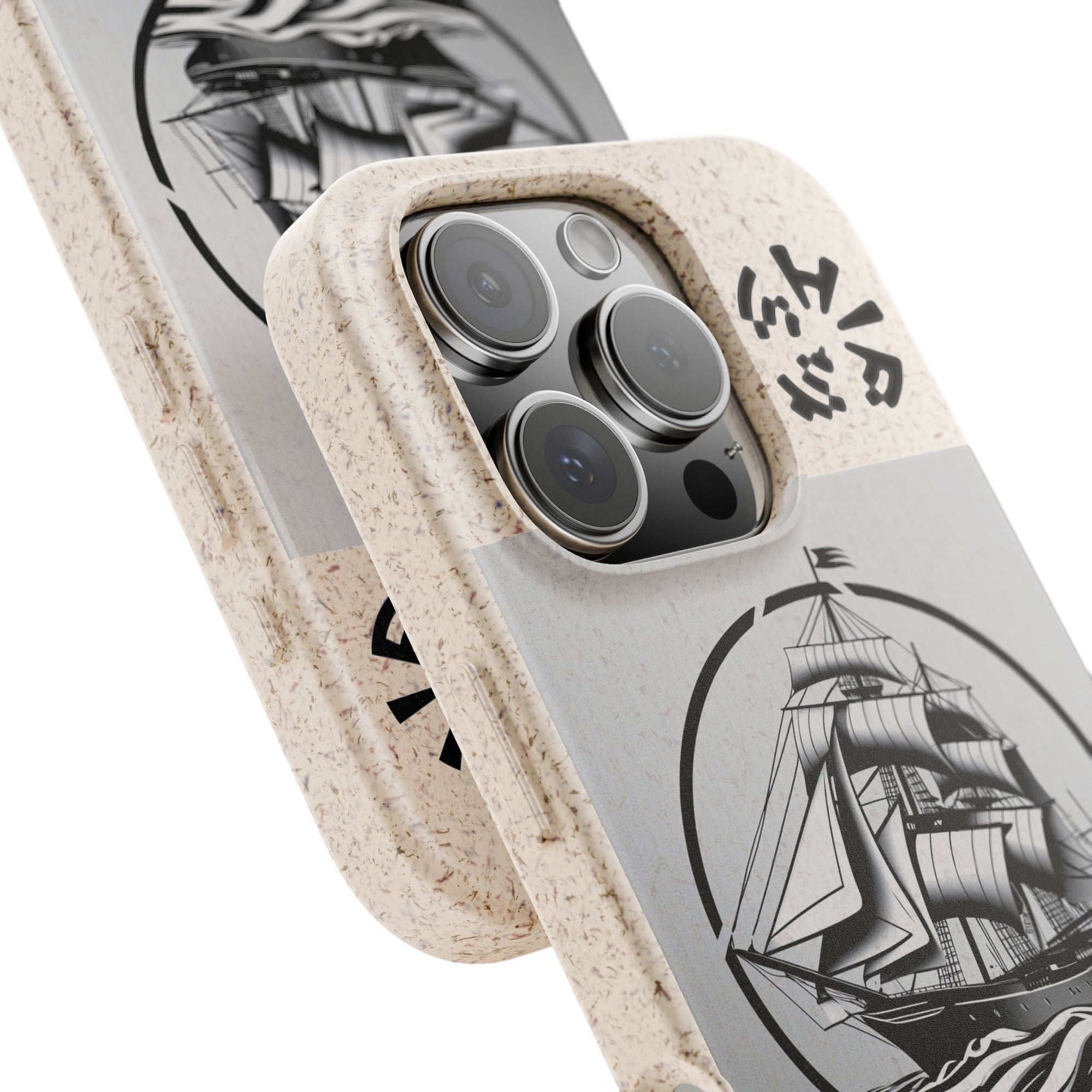 Biodegradable $SHIP Phone Case with Nautical Design - Eco-Friendly Gift for Sailors, Motivational Decor, Unique Present for Sea Lovers