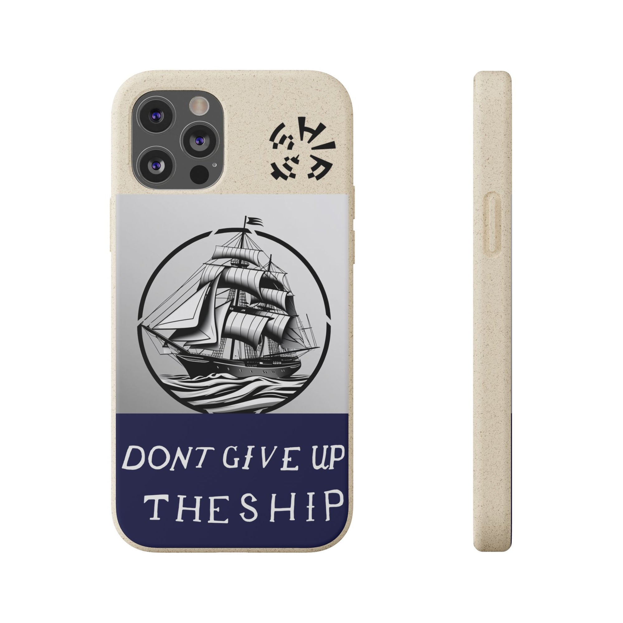 Biodegradable $SHIP Phone Case with Nautical Design - Eco-Friendly Gift for Sailors, Motivational Decor, Unique Present for Sea Lovers