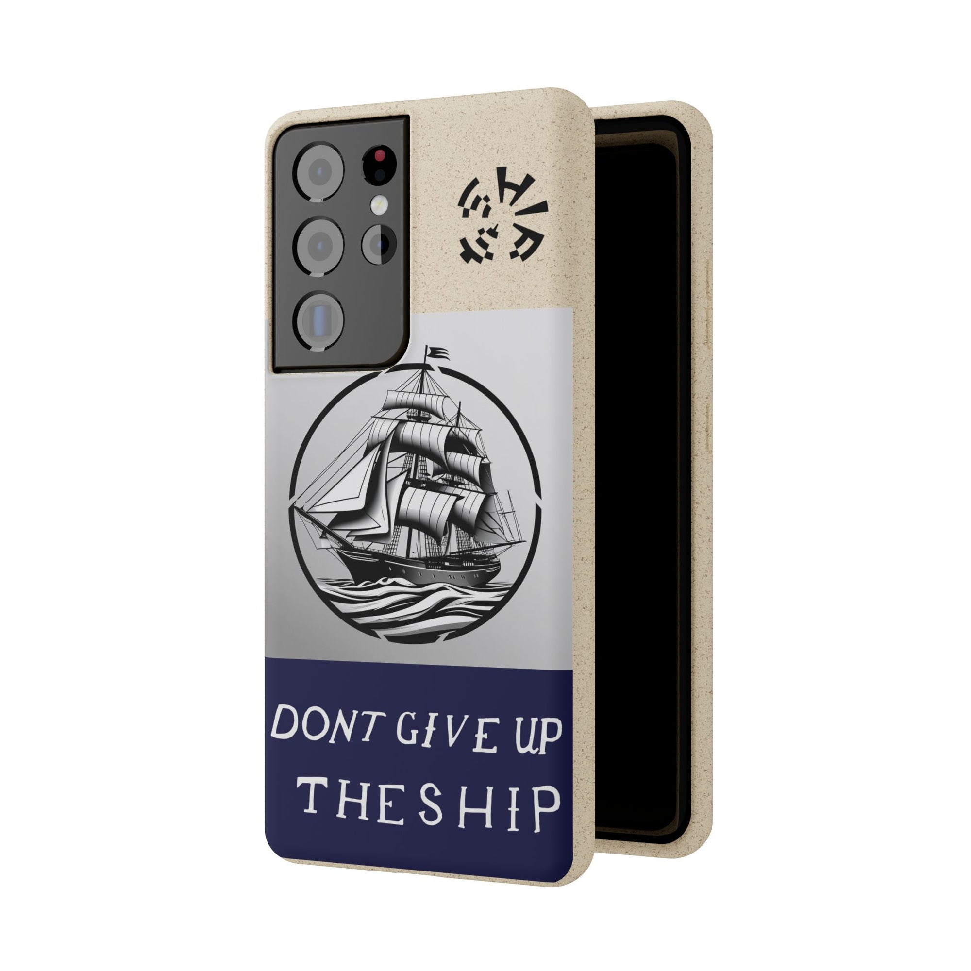 Biodegradable $SHIP Phone Case with Nautical Design - Eco-Friendly Gift for Sailors, Motivational Decor, Unique Present for Sea Lovers