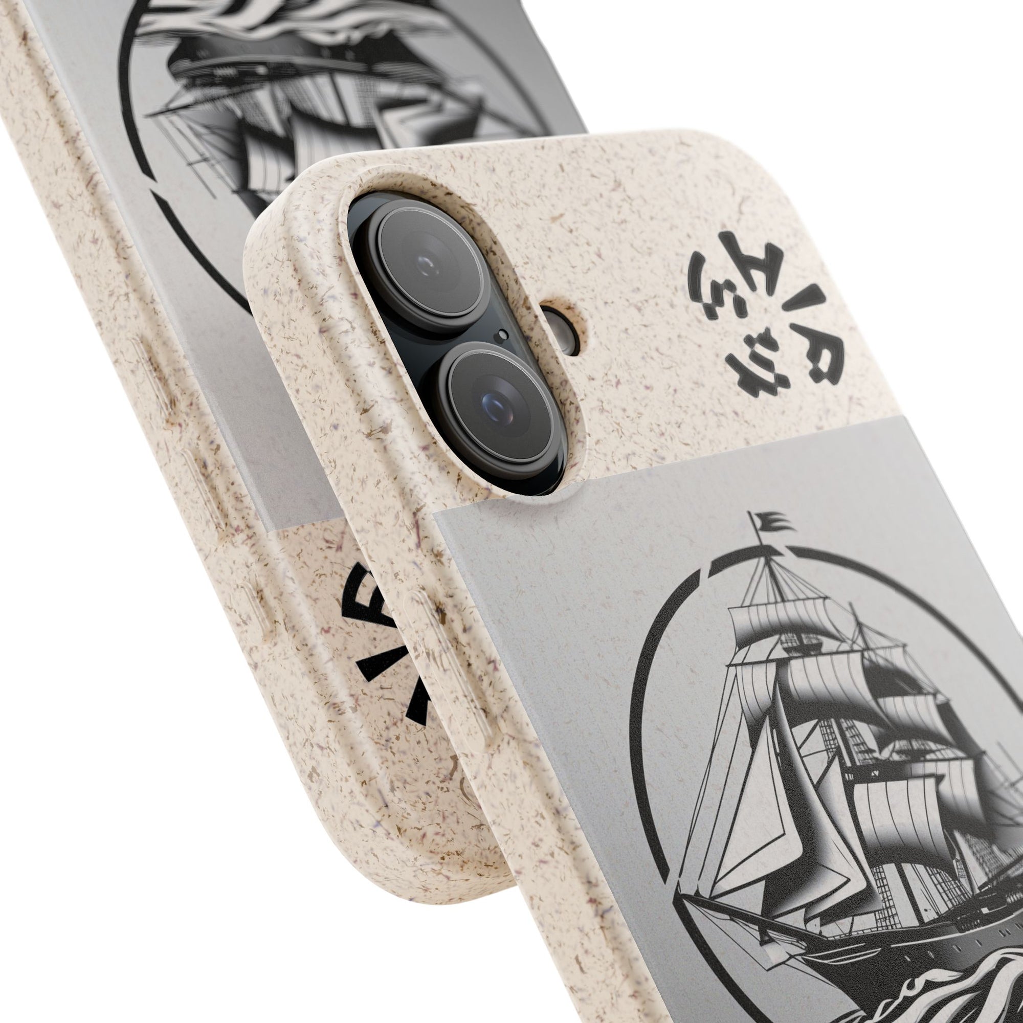 Biodegradable $SHIP Phone Case with Nautical Design - Eco-Friendly Gift for Sailors, Motivational Decor, Unique Present for Sea Lovers