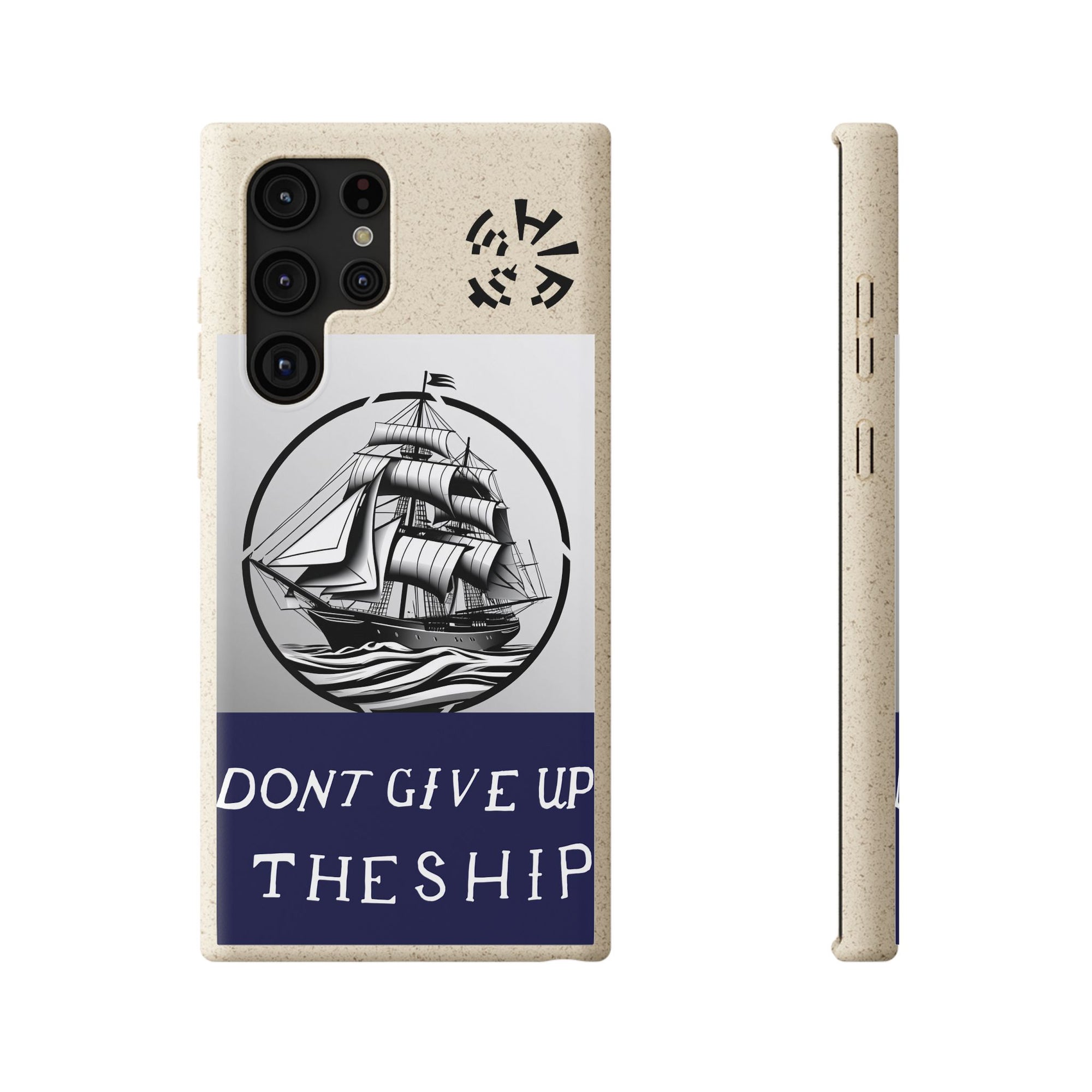 Biodegradable $SHIP Phone Case with Nautical Design - Eco-Friendly Gift for Sailors, Motivational Decor, Unique Present for Sea Lovers