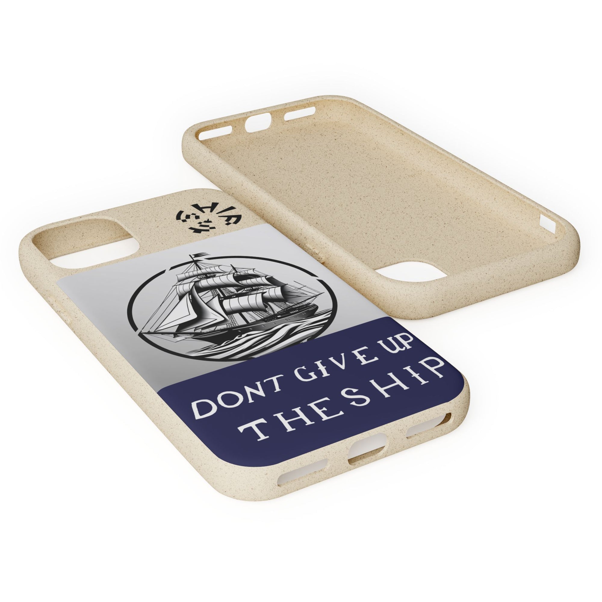 Biodegradable $SHIP Phone Case with Nautical Design - Eco-Friendly Gift for Sailors, Motivational Decor, Unique Present for Sea Lovers