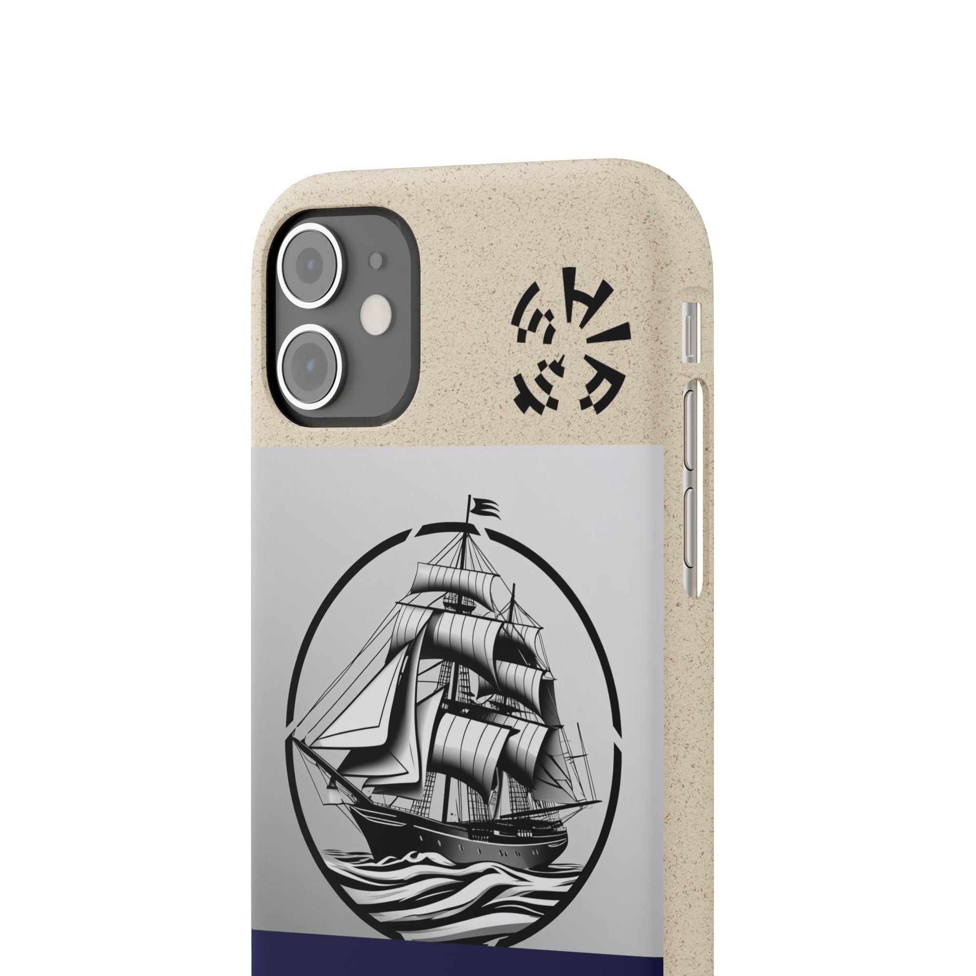 Biodegradable $SHIP Phone Case with Nautical Design - Eco-Friendly Gift for Sailors, Motivational Decor, Unique Present for Sea Lovers