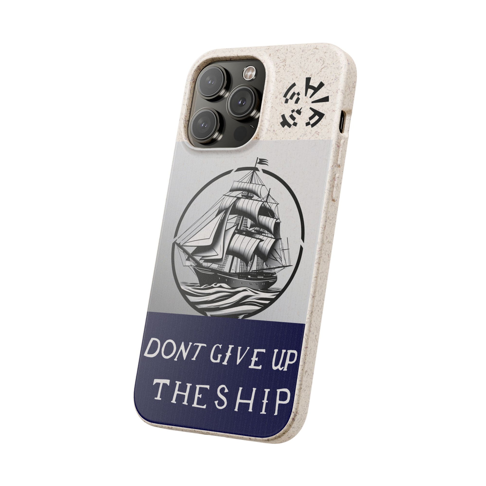 Biodegradable $SHIP Phone Case with Nautical Design - Eco-Friendly Gift for Sailors, Motivational Decor, Unique Present for Sea Lovers