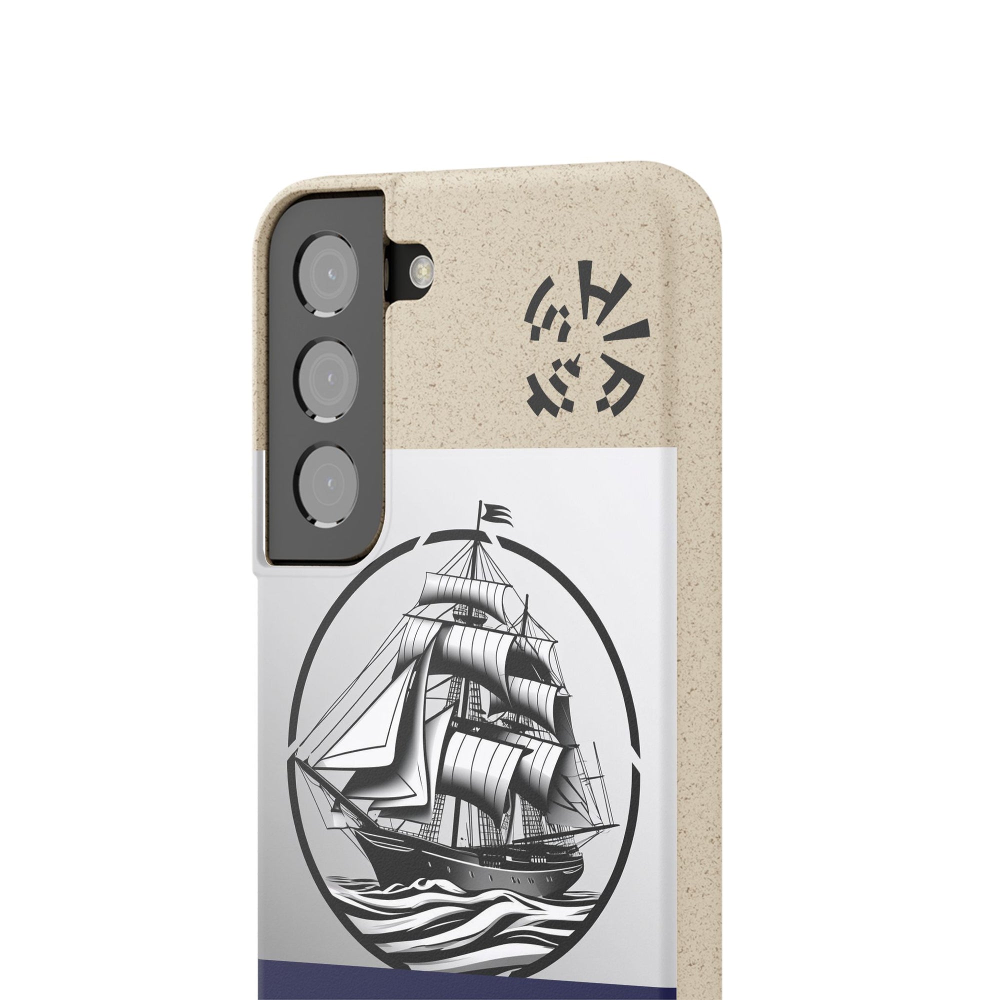 Biodegradable $SHIP Phone Case with Nautical Design - Eco-Friendly Gift for Sailors, Motivational Decor, Unique Present for Sea Lovers