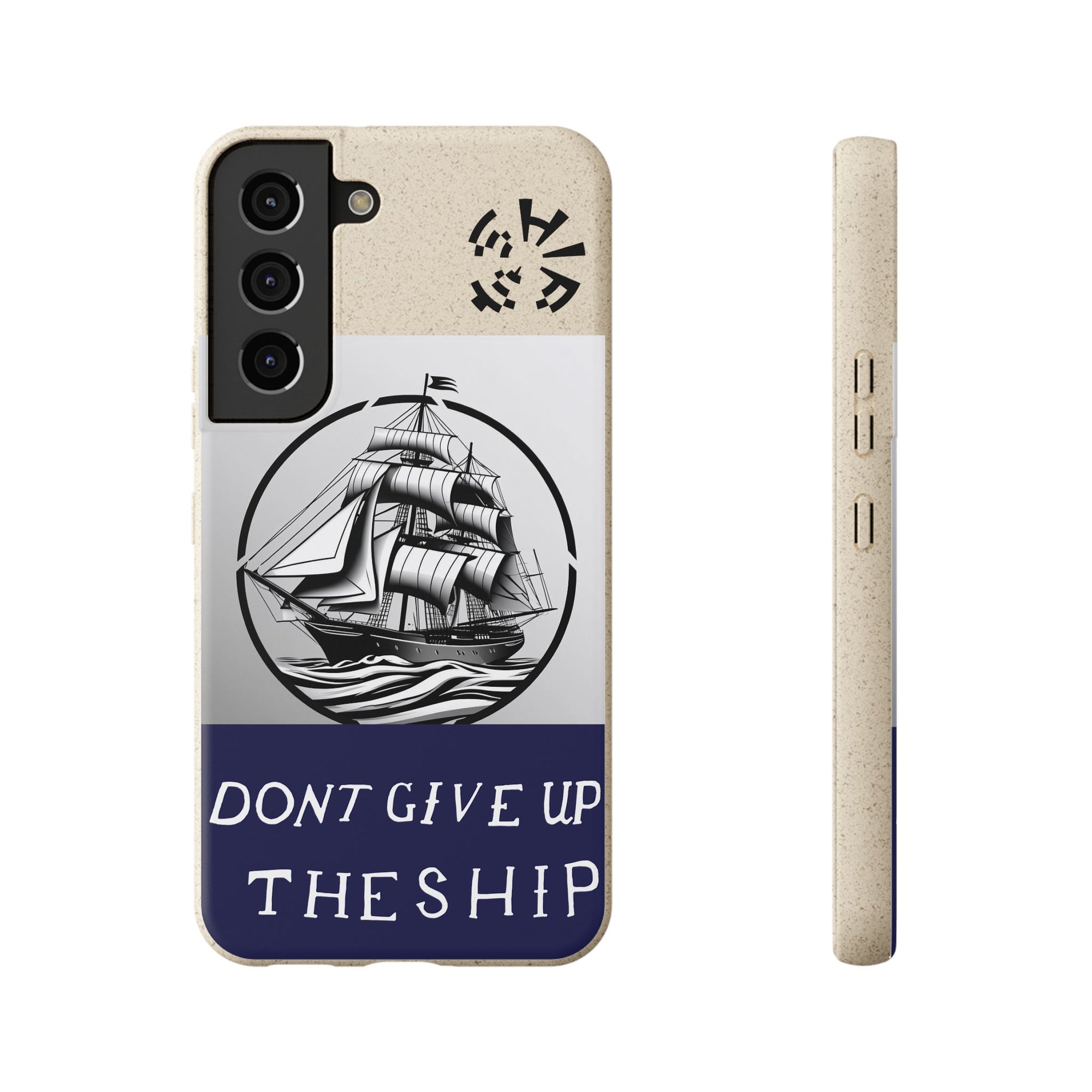 Biodegradable $SHIP Phone Case with Nautical Design - Eco-Friendly Gift for Sailors, Motivational Decor, Unique Present for Sea Lovers