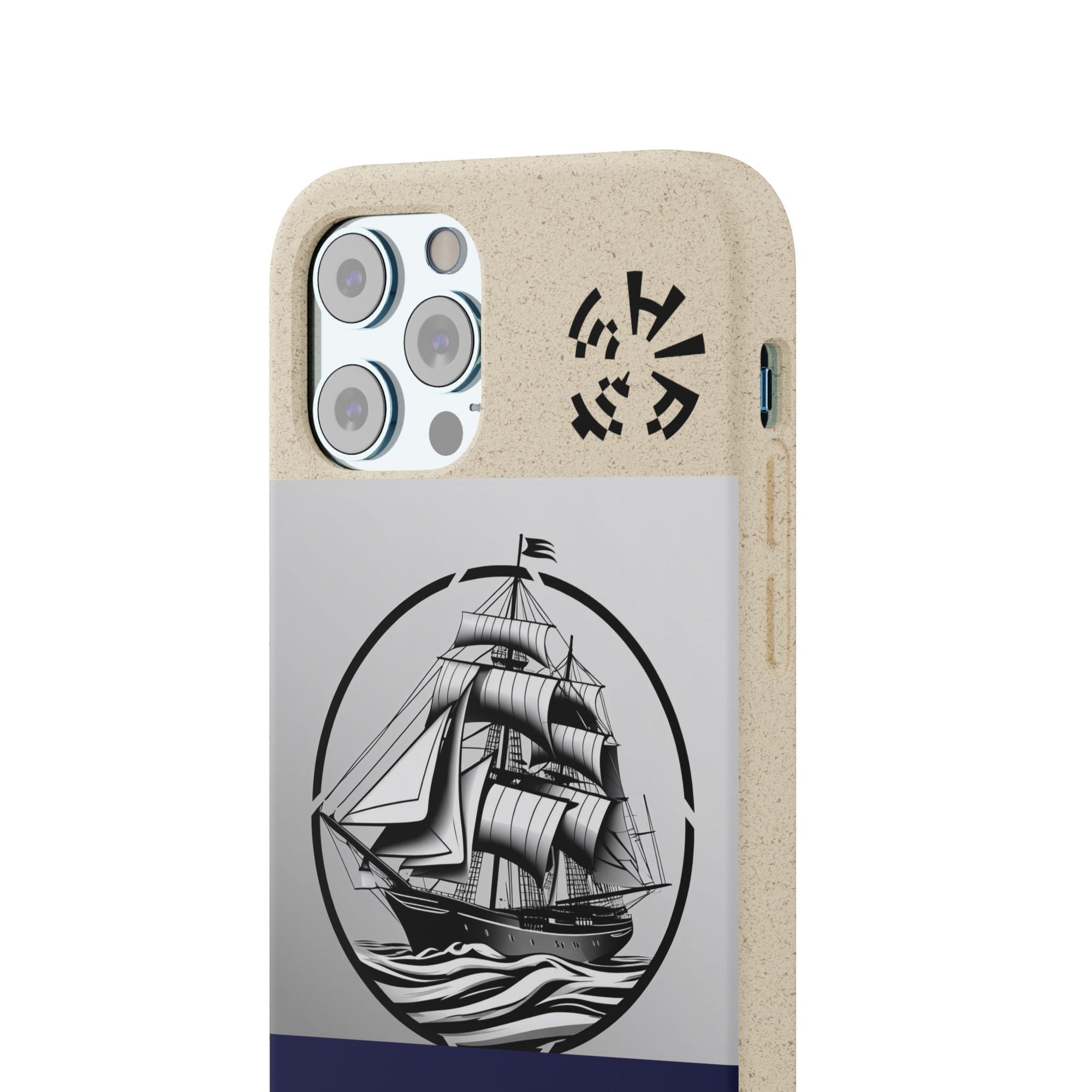 Biodegradable $SHIP Phone Case with Nautical Design - Eco-Friendly Gift for Sailors, Motivational Decor, Unique Present for Sea Lovers