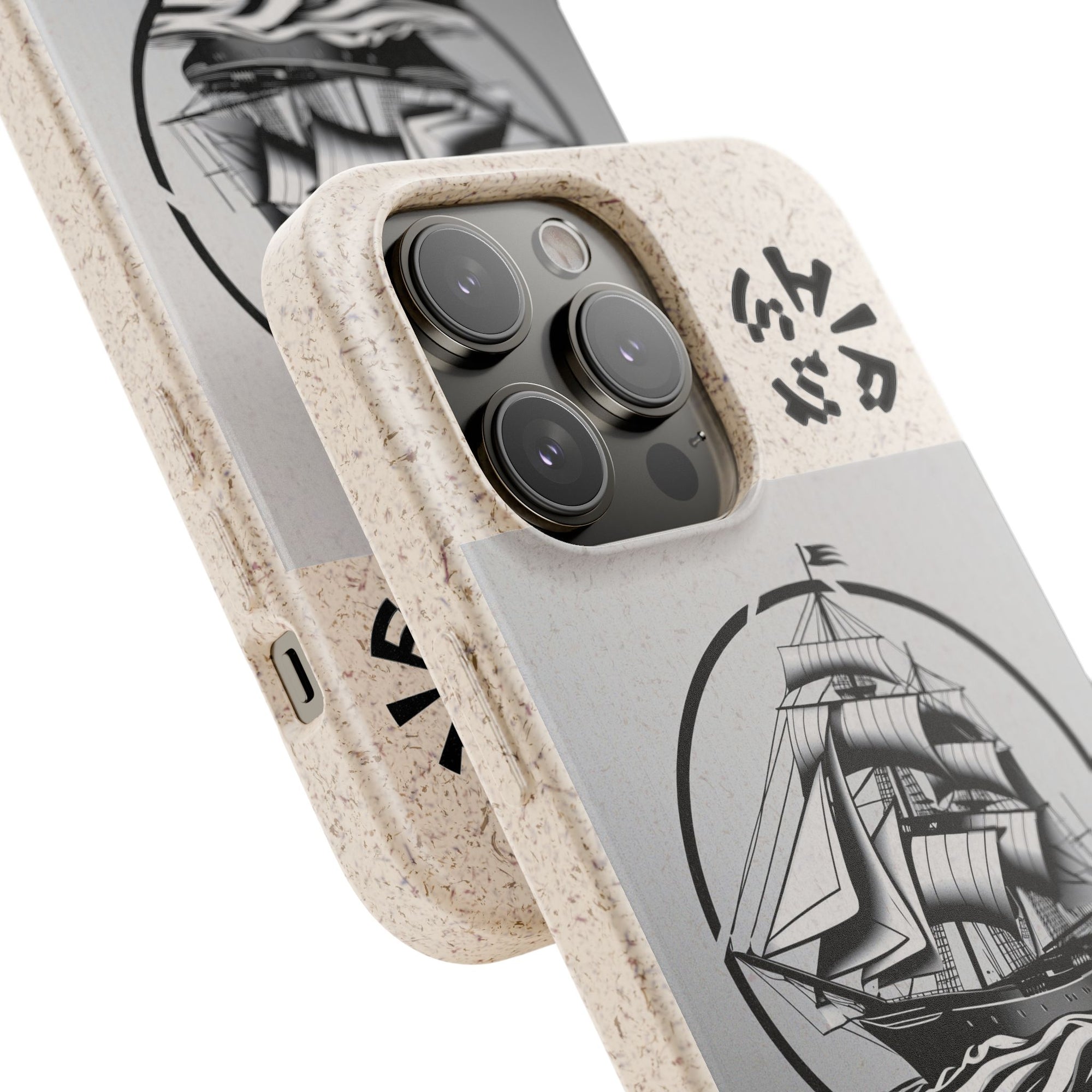 Biodegradable $SHIP Phone Case with Nautical Design - Eco-Friendly Gift for Sailors, Motivational Decor, Unique Present for Sea Lovers