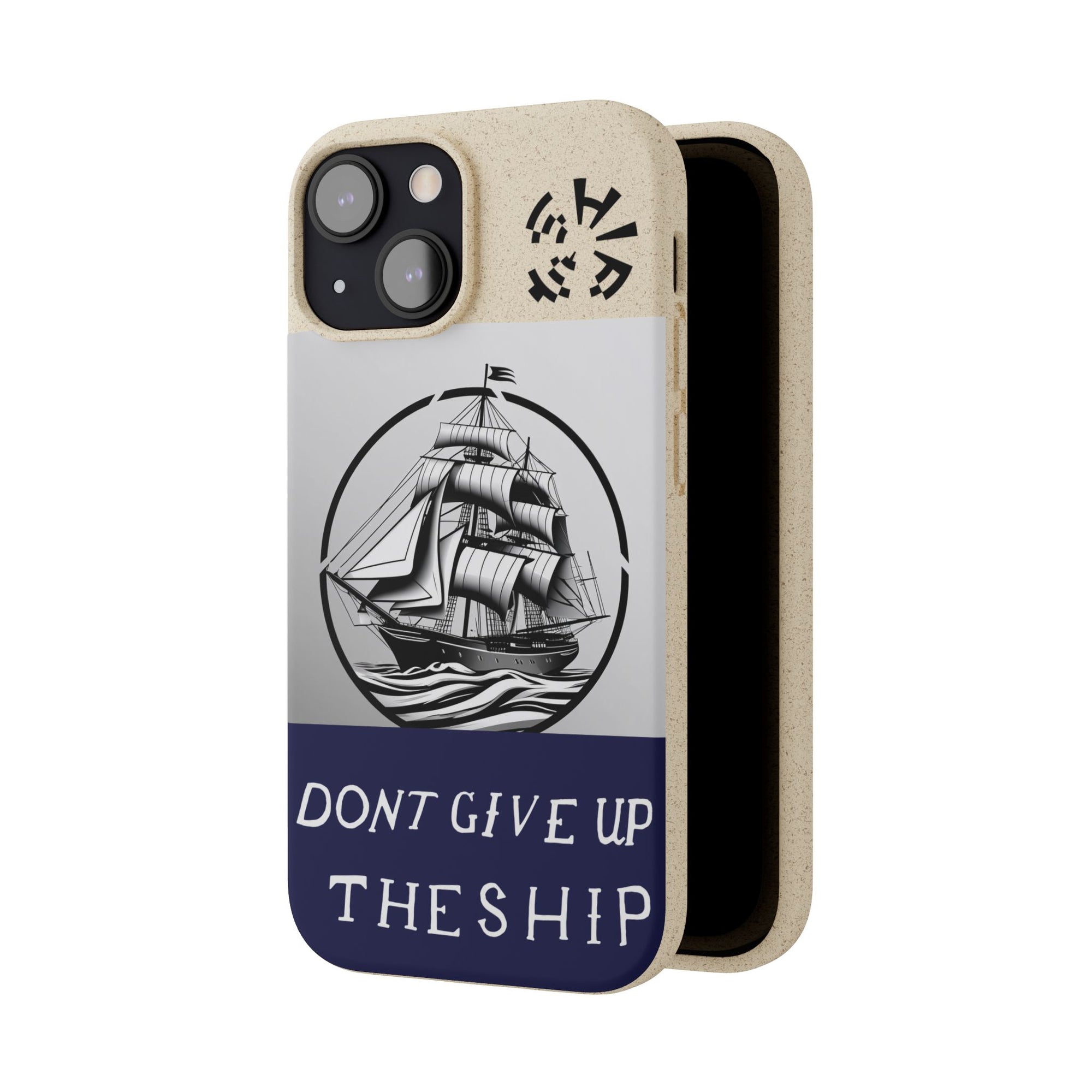 Biodegradable $SHIP Phone Case with Nautical Design - Eco-Friendly Gift for Sailors, Motivational Decor, Unique Present for Sea Lovers