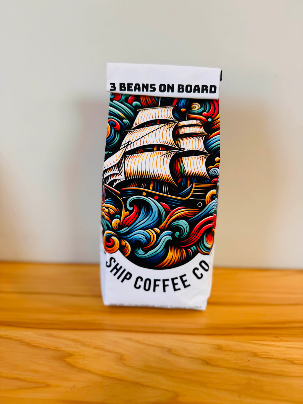 Bag of Premium Roasted Ship Coffee Co 12 oz