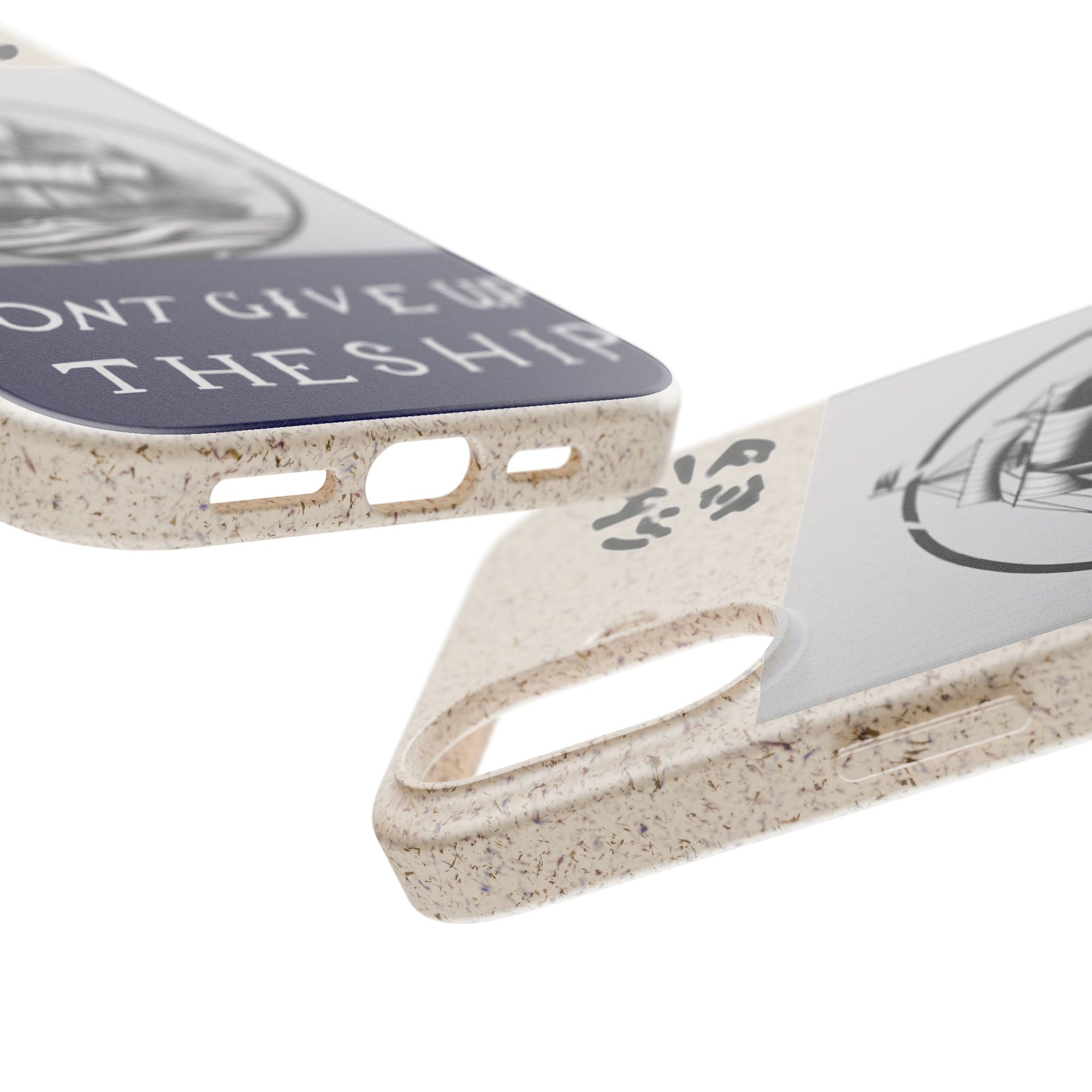 Biodegradable $SHIP Phone Case with Nautical Design - Eco-Friendly Gift for Sailors, Motivational Decor, Unique Present for Sea Lovers