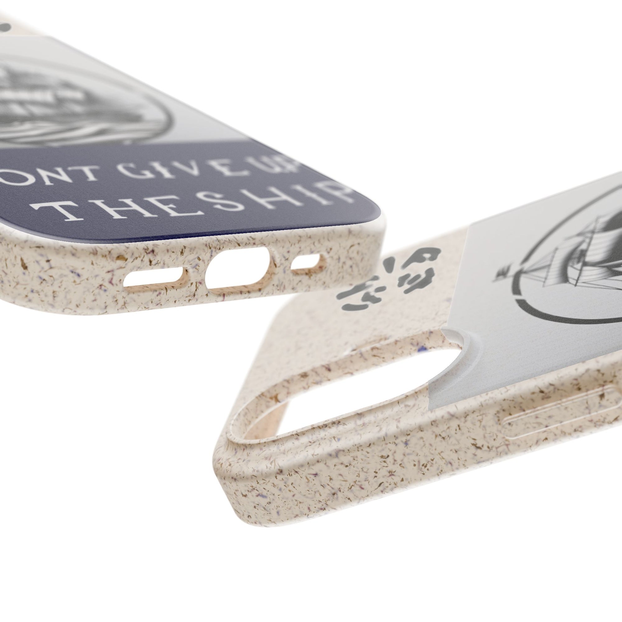 Biodegradable $SHIP Phone Case with Nautical Design - Eco-Friendly Gift for Sailors, Motivational Decor, Unique Present for Sea Lovers