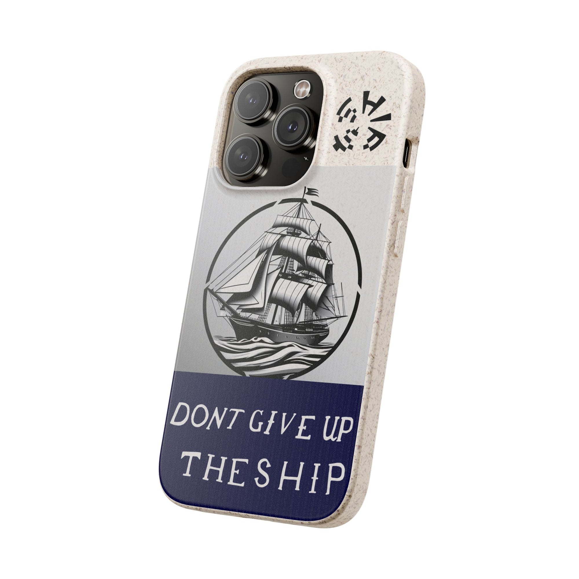 Biodegradable $SHIP Phone Case with Nautical Design - Eco-Friendly Gift for Sailors, Motivational Decor, Unique Present for Sea Lovers